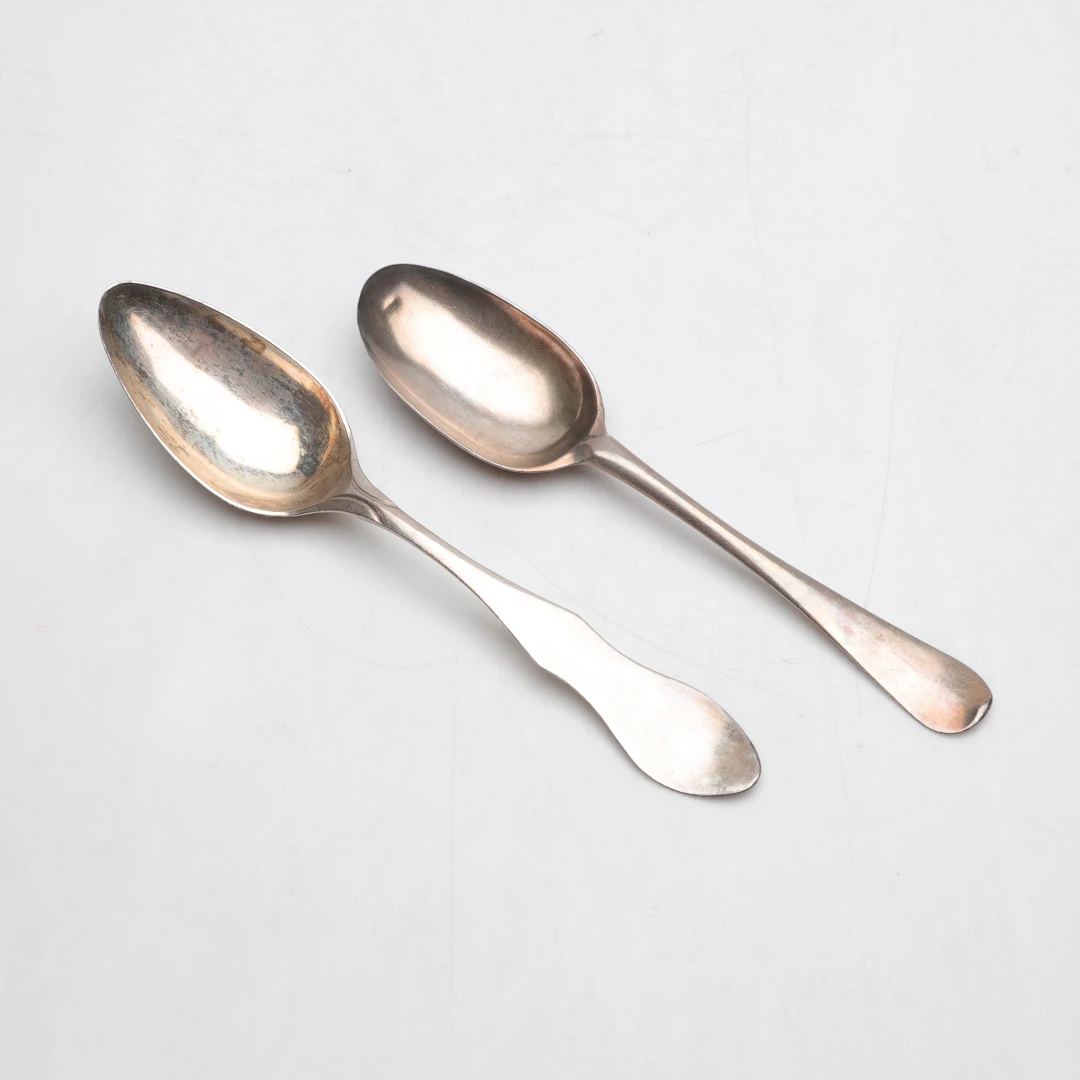 SKEDAR, 2 st, Silver, Nils Tornberg & Nils Dahl, Linköping, tidigt 17/1800-tal.