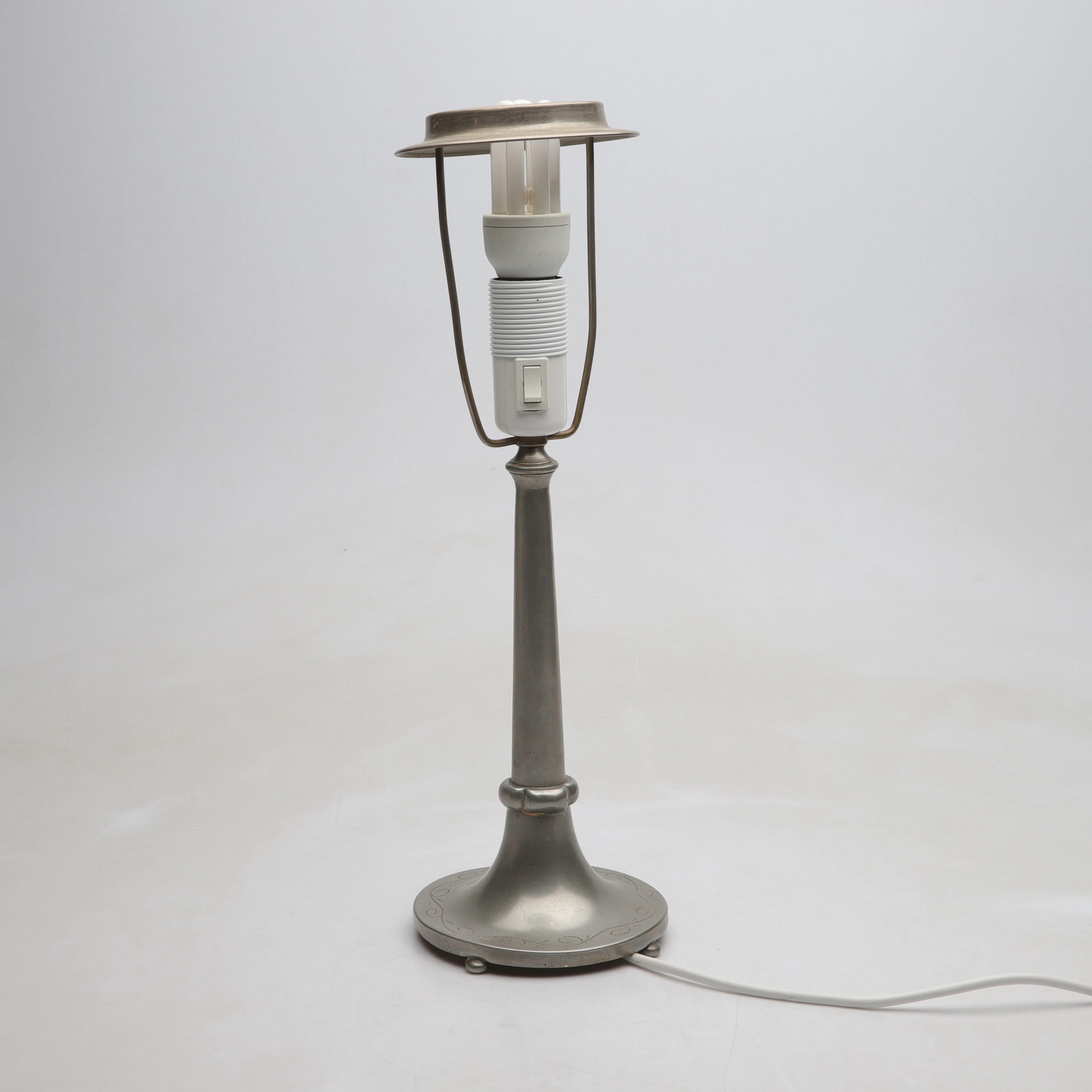 BORDSLAMPA, Tenn, Edlunds Silverfabrik AB, 1929.