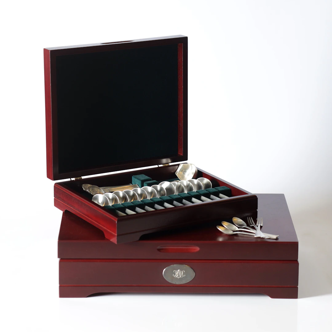 BESTICKUPPSÄTTNING, 69 delar, silver, "Rosenholm", Jacob Ängman, GAB
