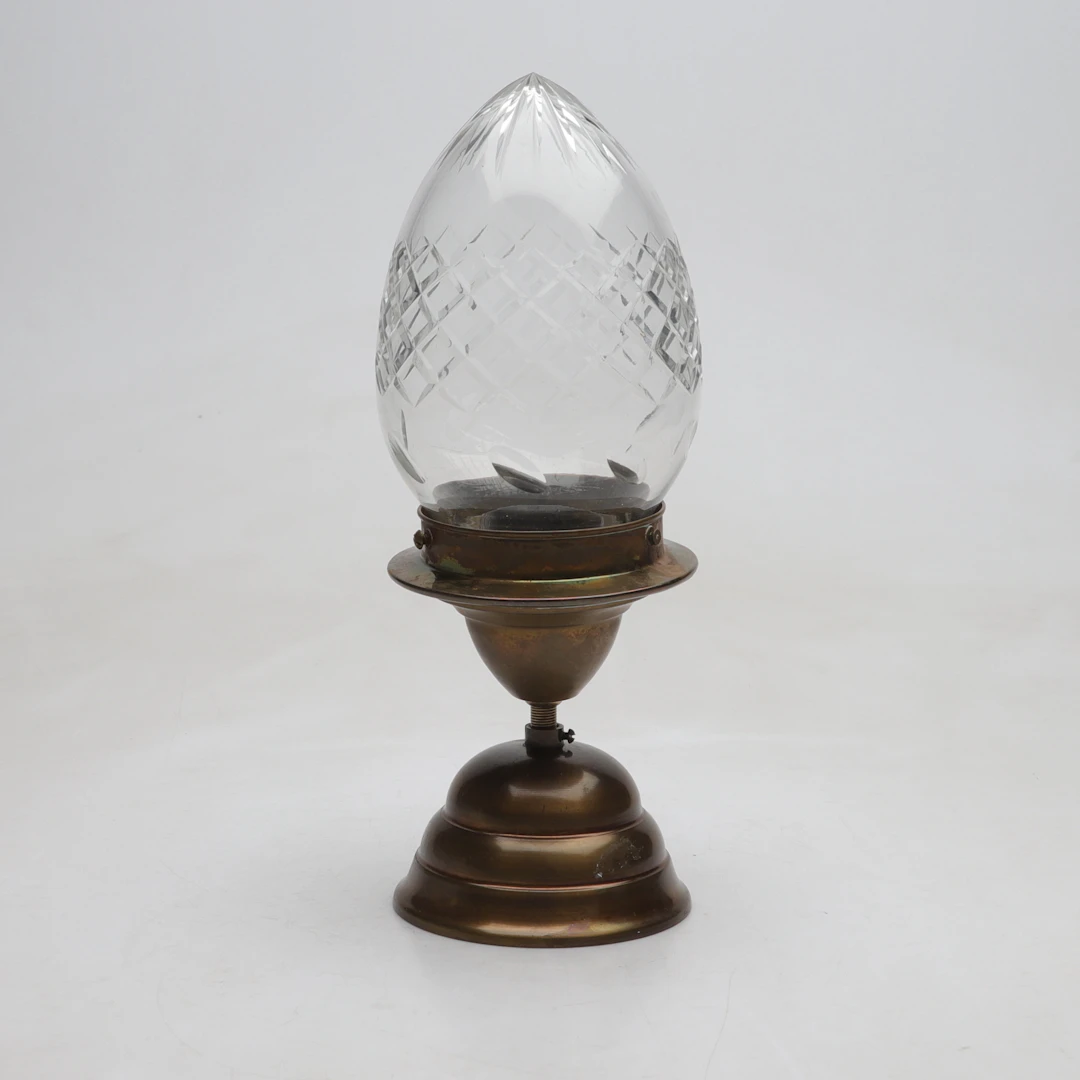 TAKLAMPA, glas och mässing, jugend, 1900-talets början.
