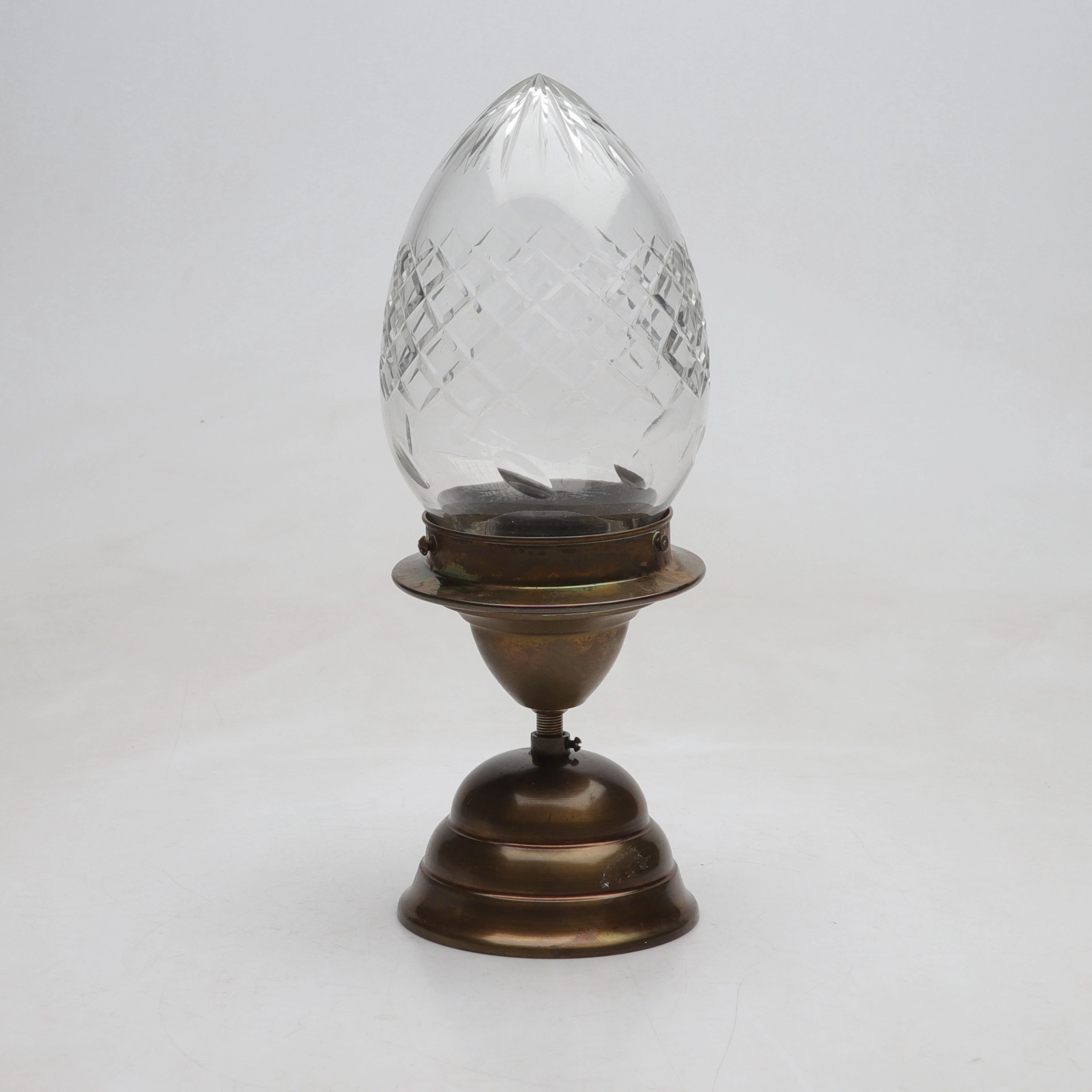 TAKLAMPA, glas och mässing, jugend, 1900-talets början.