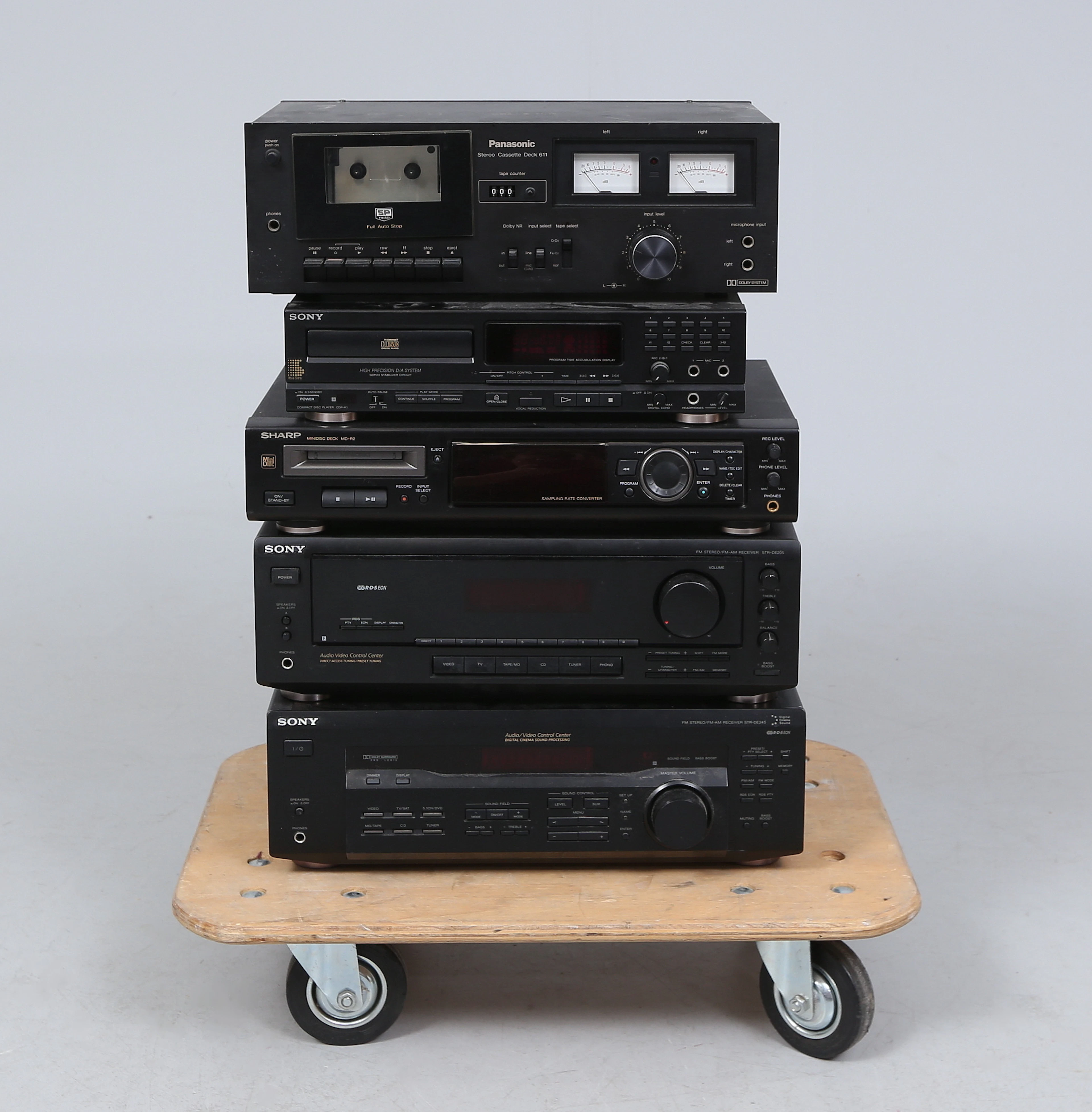 STERIODELAR, 5 delar, Sony, Panasonic samt Sharp.