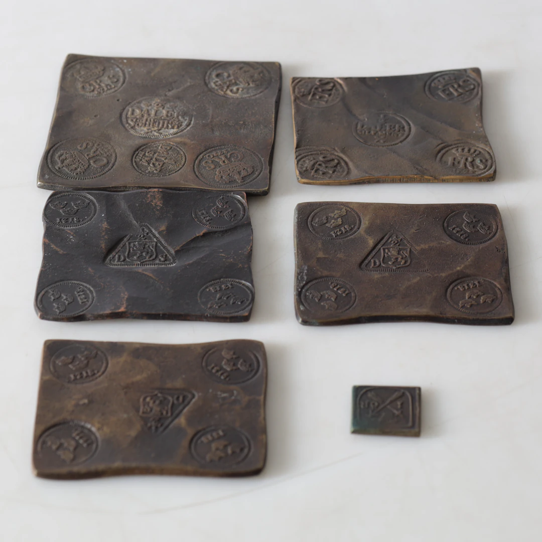 MYNT, 6 st, koppar, s.k. "Klipping", replikor, 1900-tal.