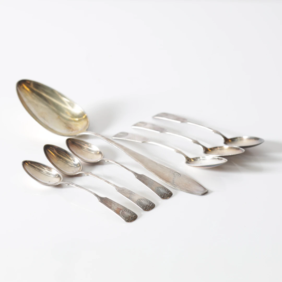 BESTICK, silver, 7 delar. Totalvikt ca 113,3 g.