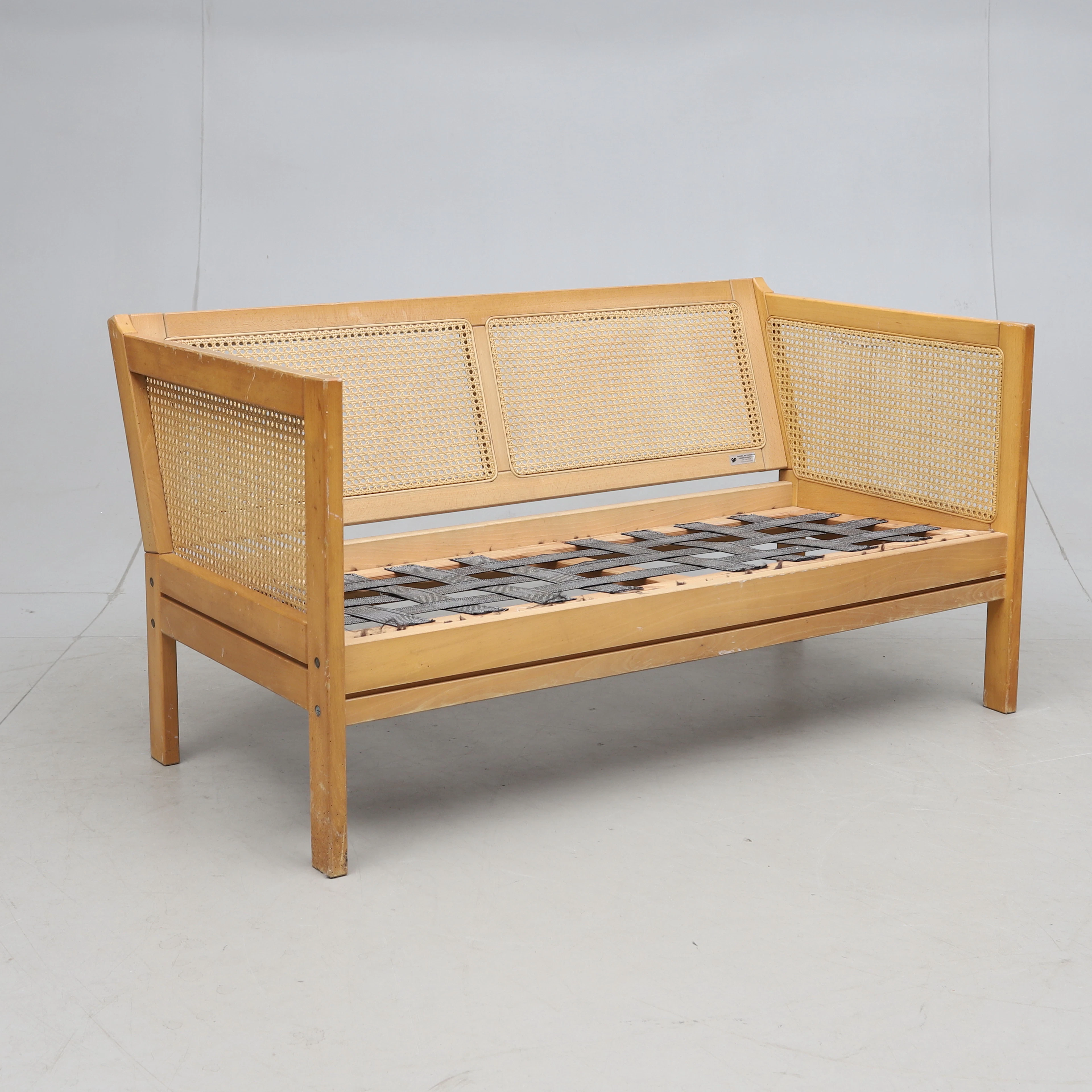 GEORG PETERSEN. soffa, ek/rotting, G. Petersens Möbelfabrik, Danmark, 1960-tal.
