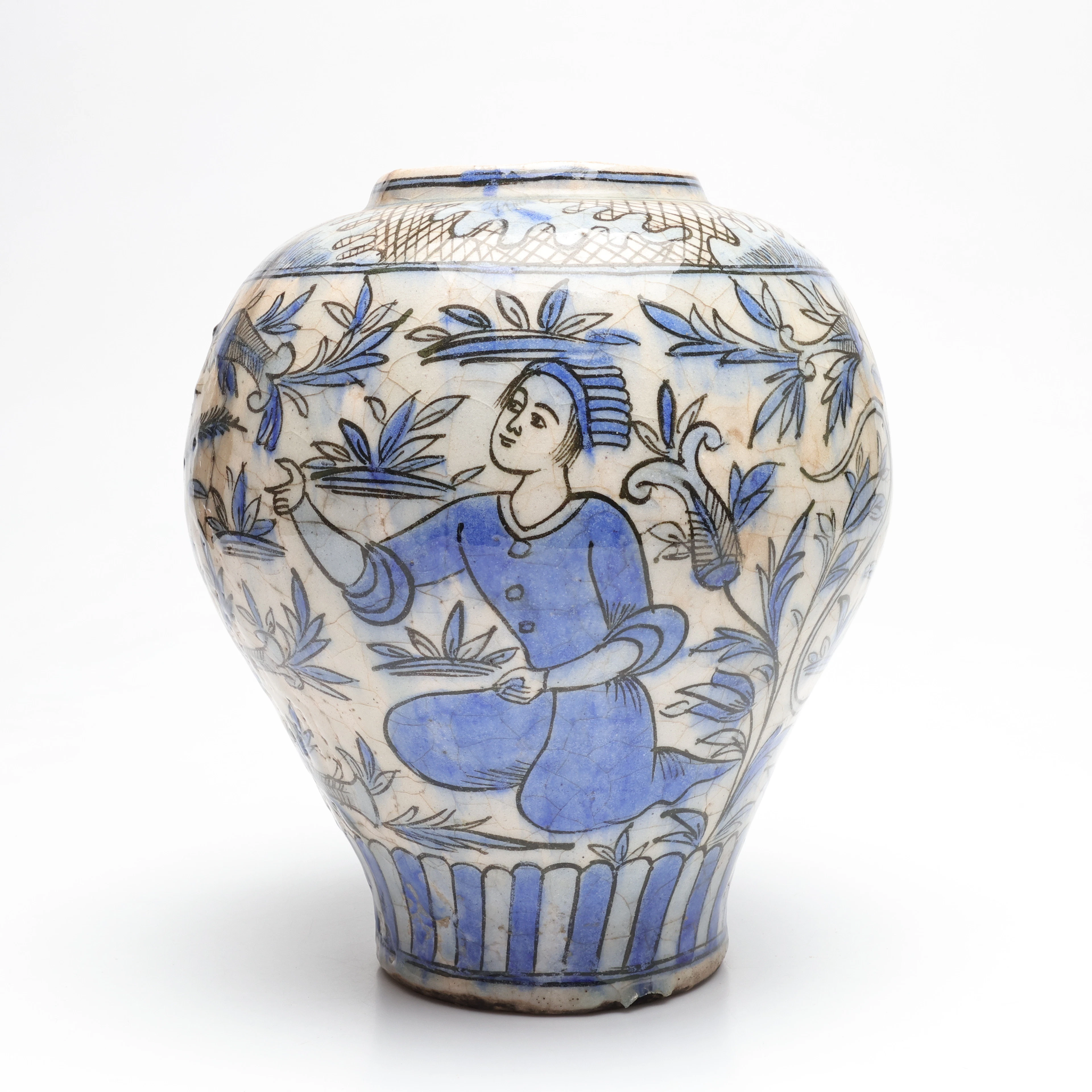 URNA, keramik, orientalisk, 1800-tal.