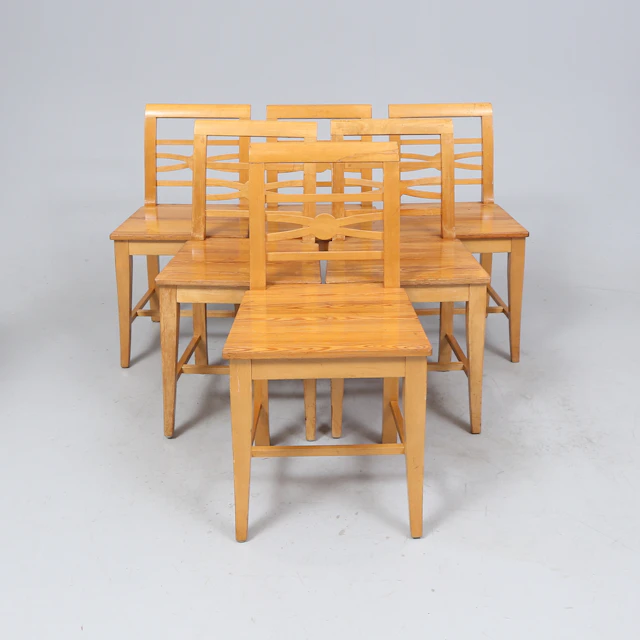 STOLAR, 6 st, allmogestil, 1900 tal.
