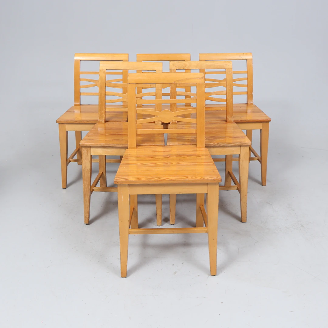 STOLAR, 6 st, allmogestil, 1900 tal.