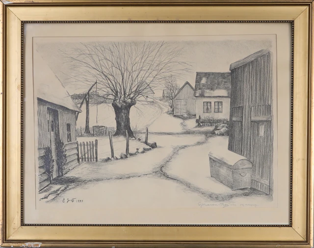 EMIL JOHANSSON-THOR. litografi, signerad och daterad 1933.