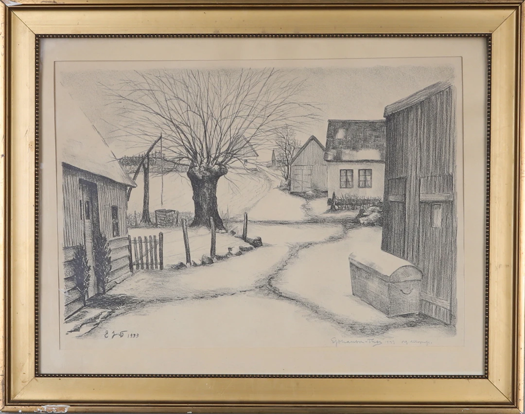 EMIL JOHANSSON-THOR. litografi, signerad och daterad 1933.