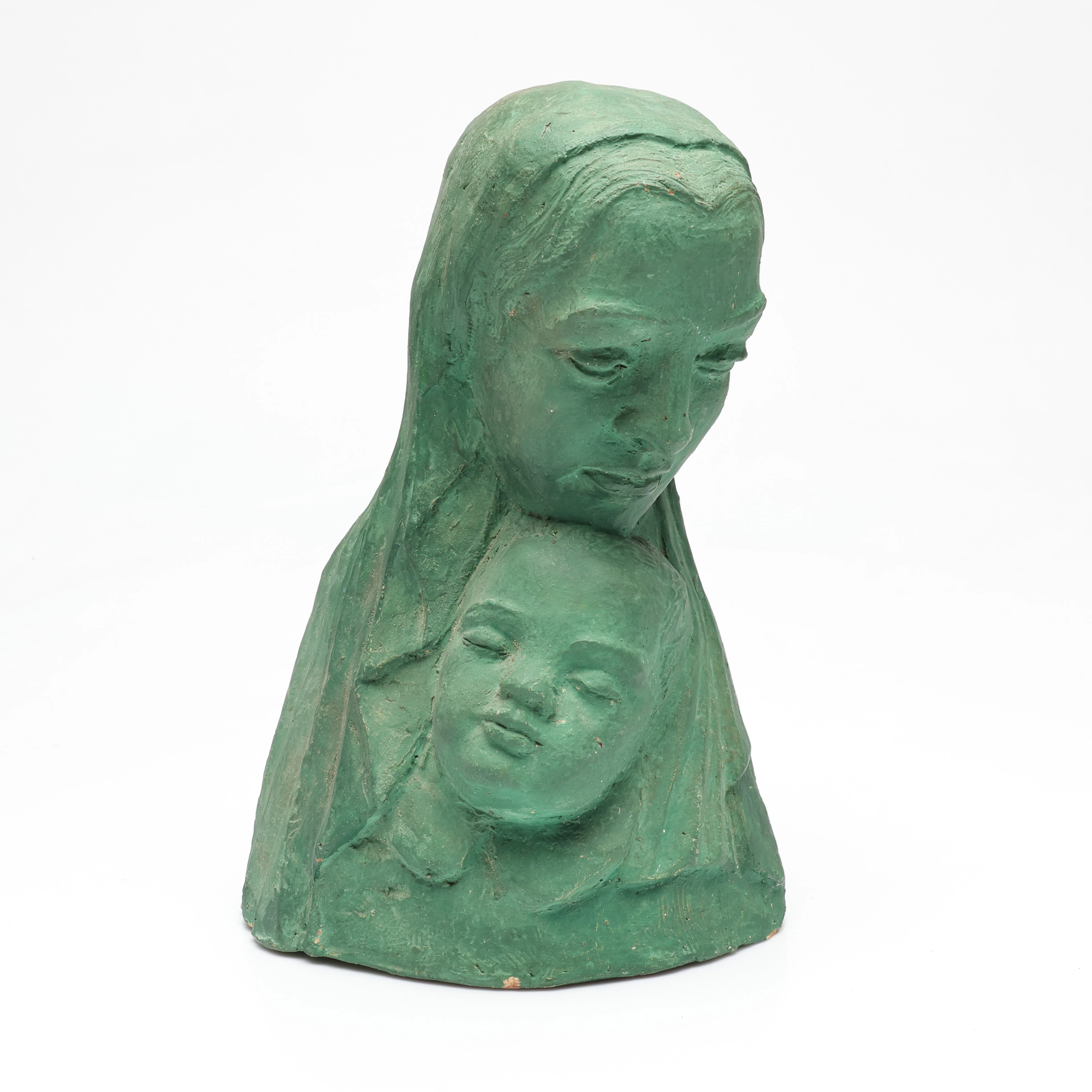 OIDENTIFIERAD KONSTNÄR. skulptur, patinerad lera, signerad EL Mary.