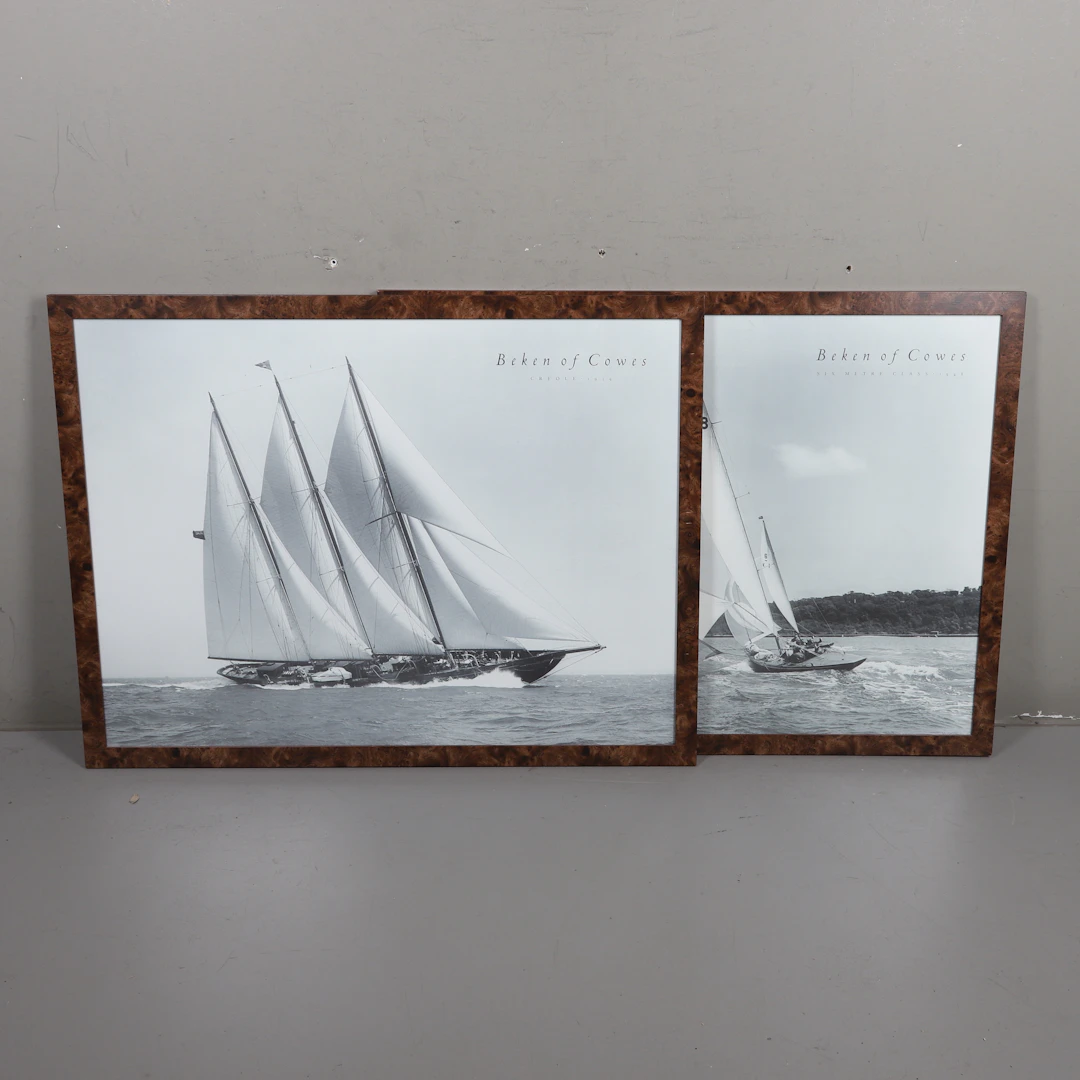GRAFIK, ett par, " Becken of Cowes", marint motiv.