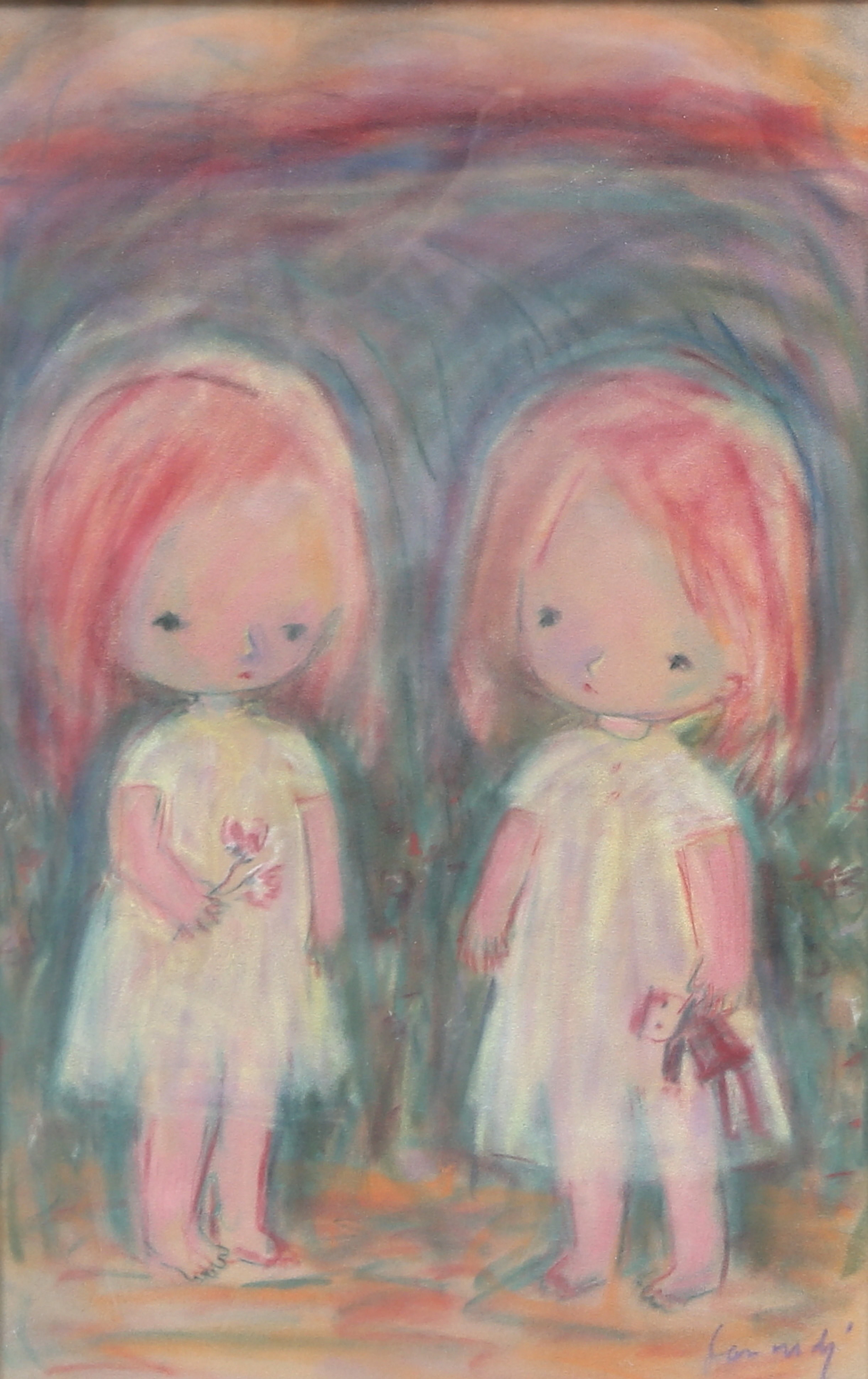 KURT CARENDI. pastell på papper, signerad.