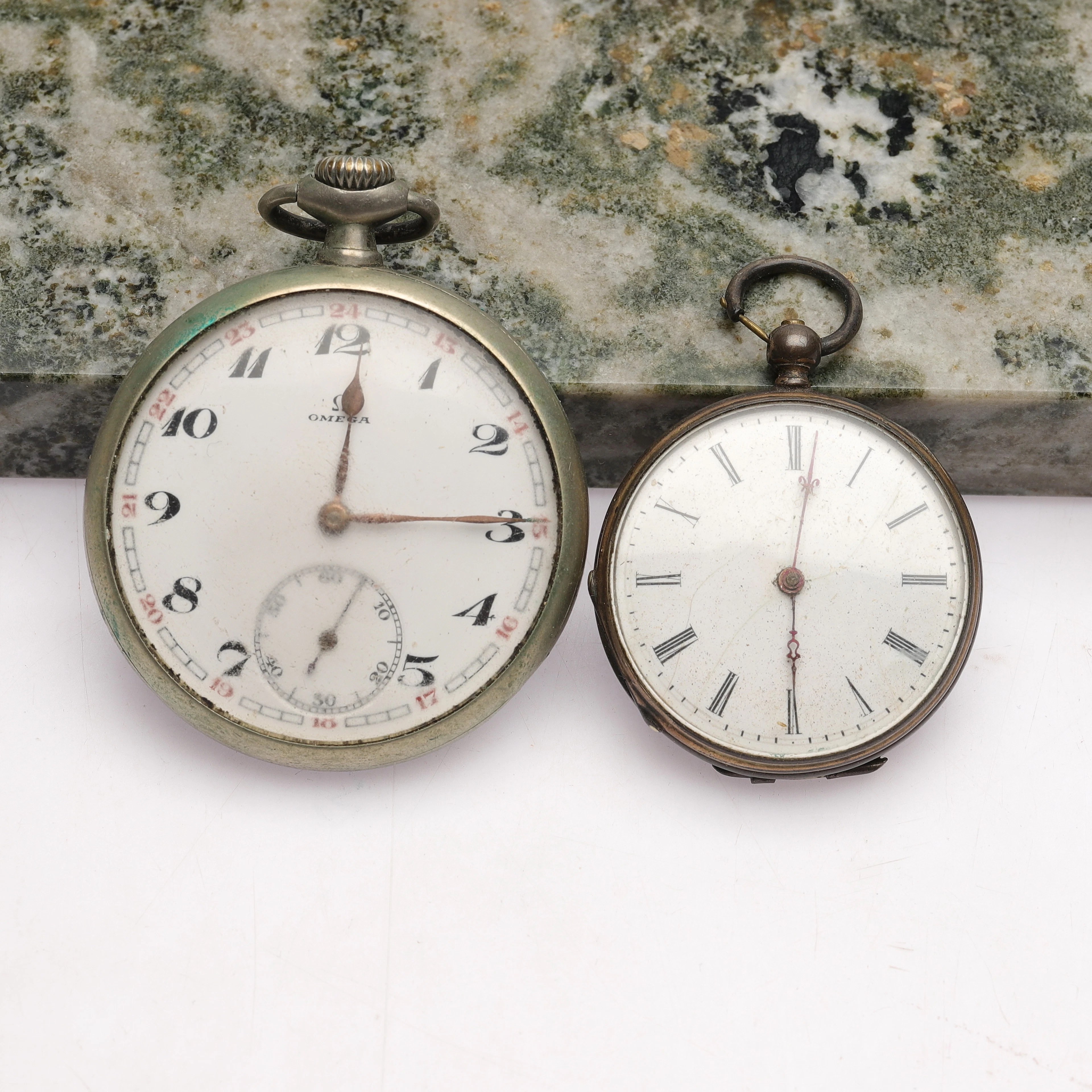 FICKUR, 2 st, silver/stål, b.la. Omega.