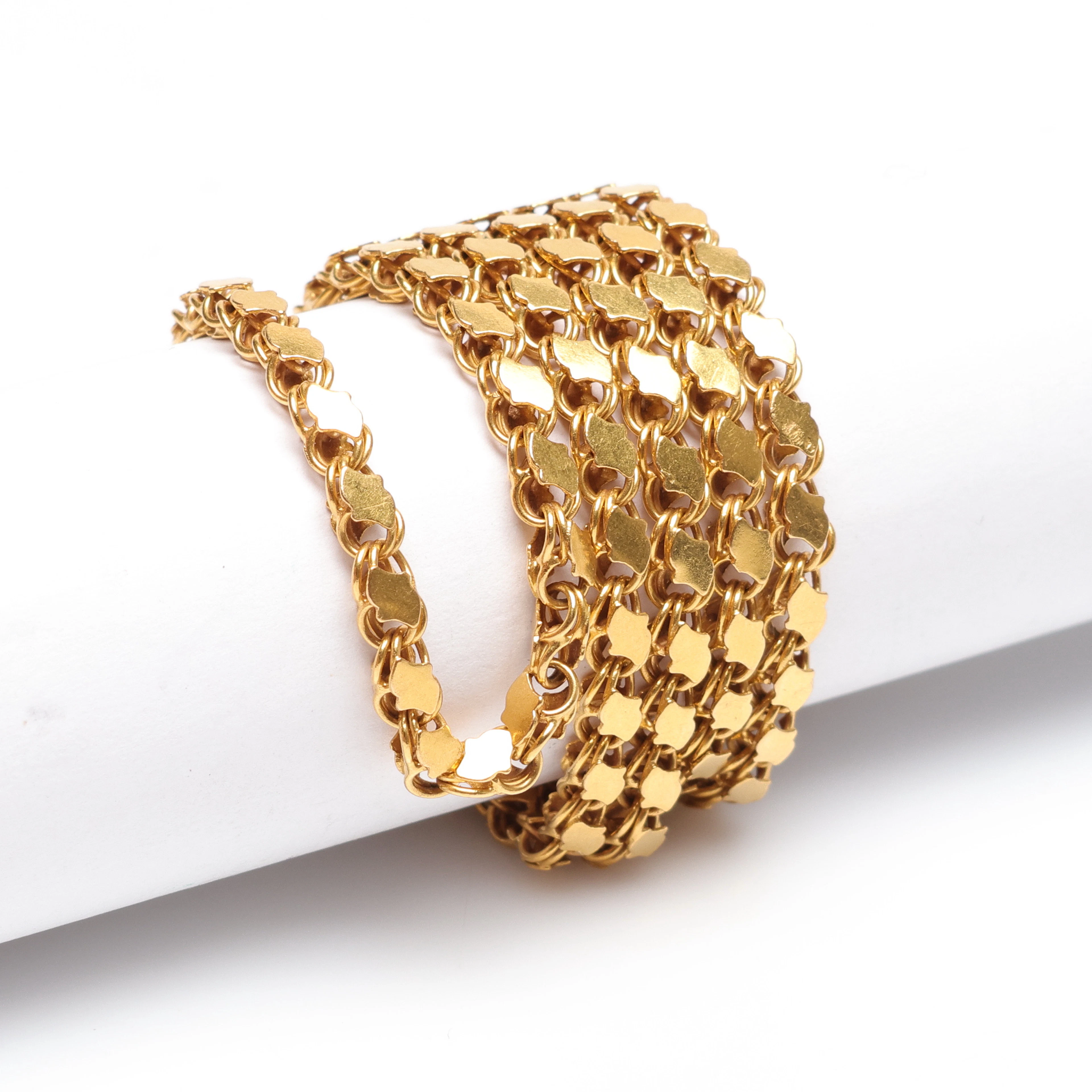 HALSBAND, 21K, Guld, vikt cirka 22,4 gram.