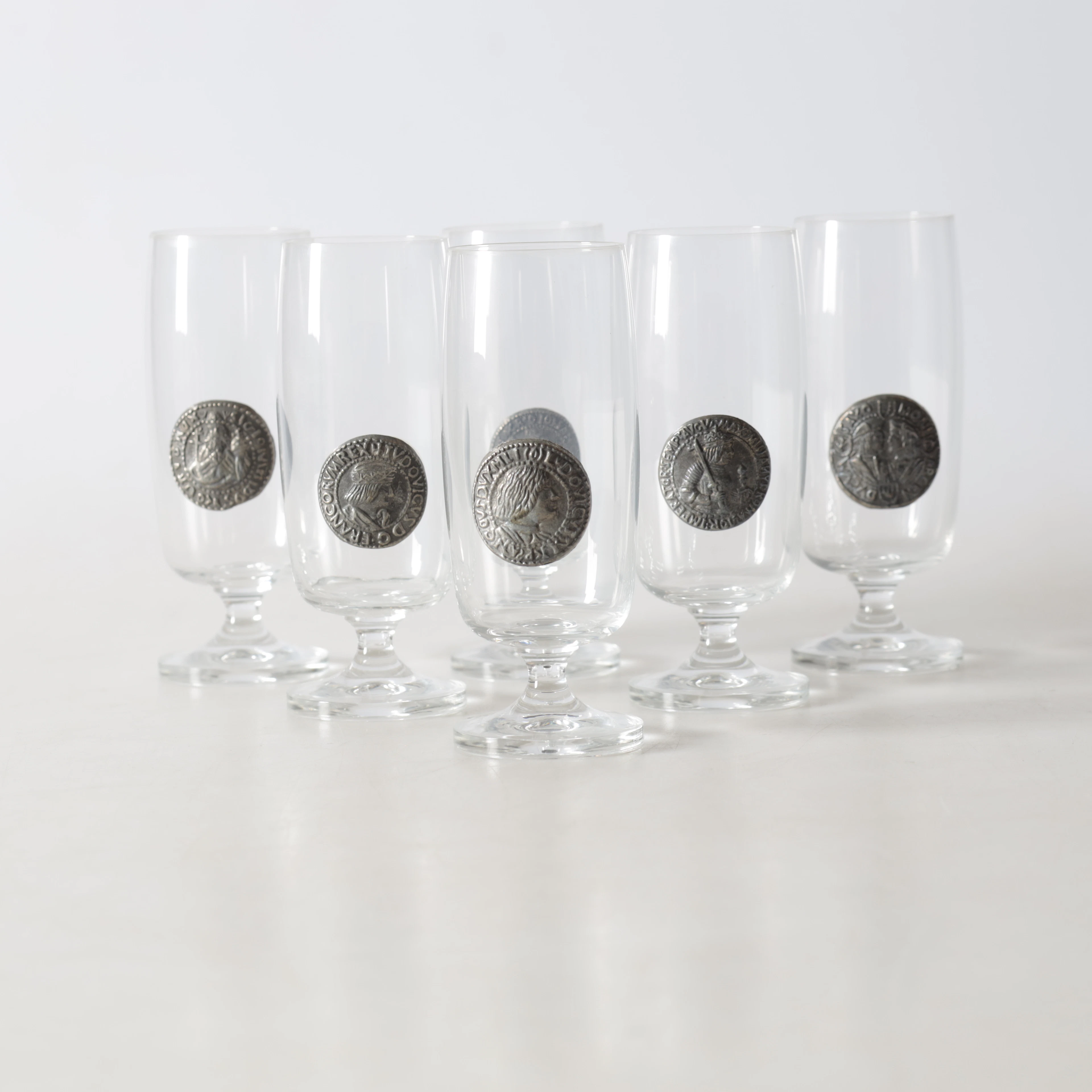 GLAS, 6 st, Top Zinn, 1900-tal.