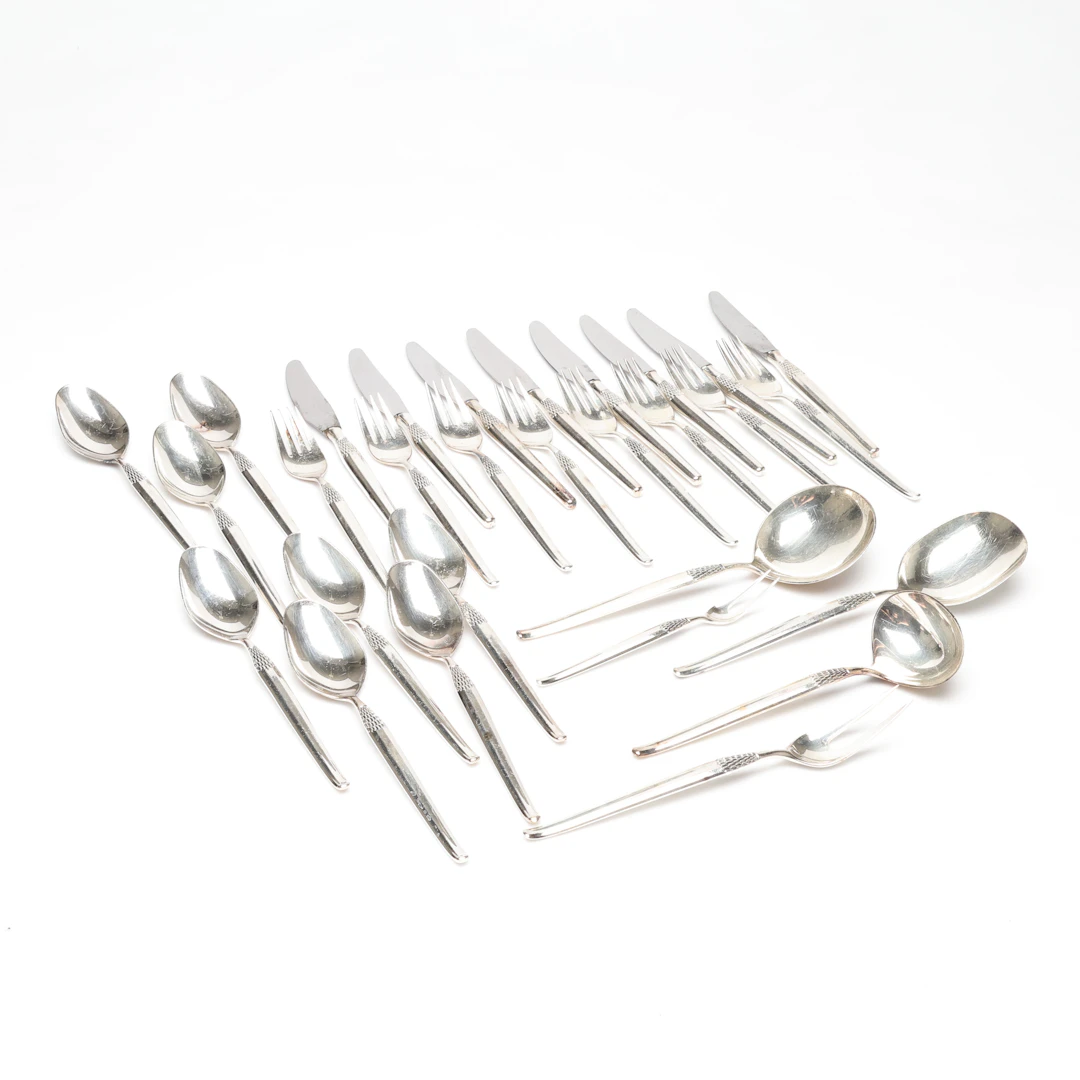 BESTICK, "Cheri", 29 delar, nysilver, Frigast, Danmark.