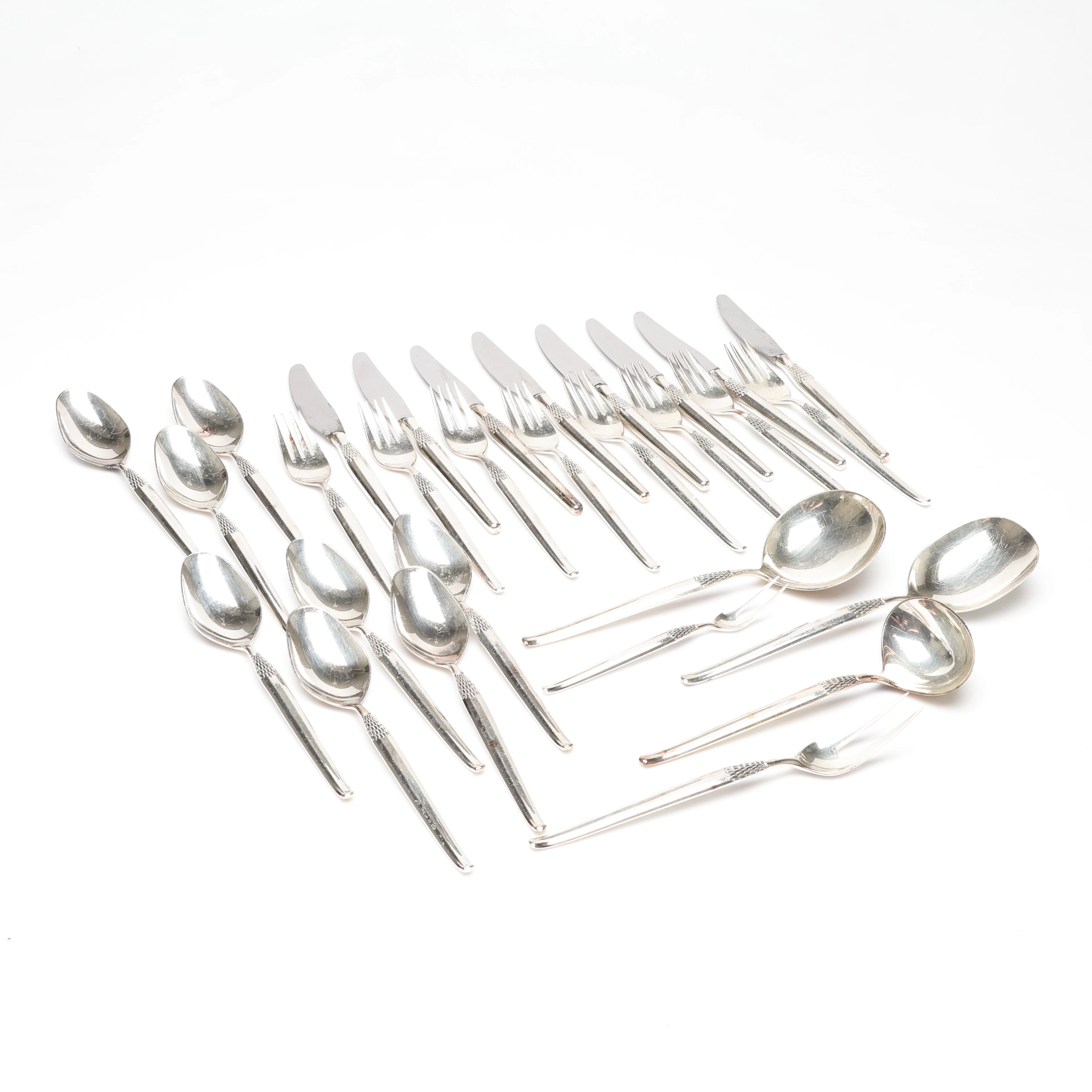 BESTICK, "Cheri", 29 delar, nysilver, Frigast, Danmark.