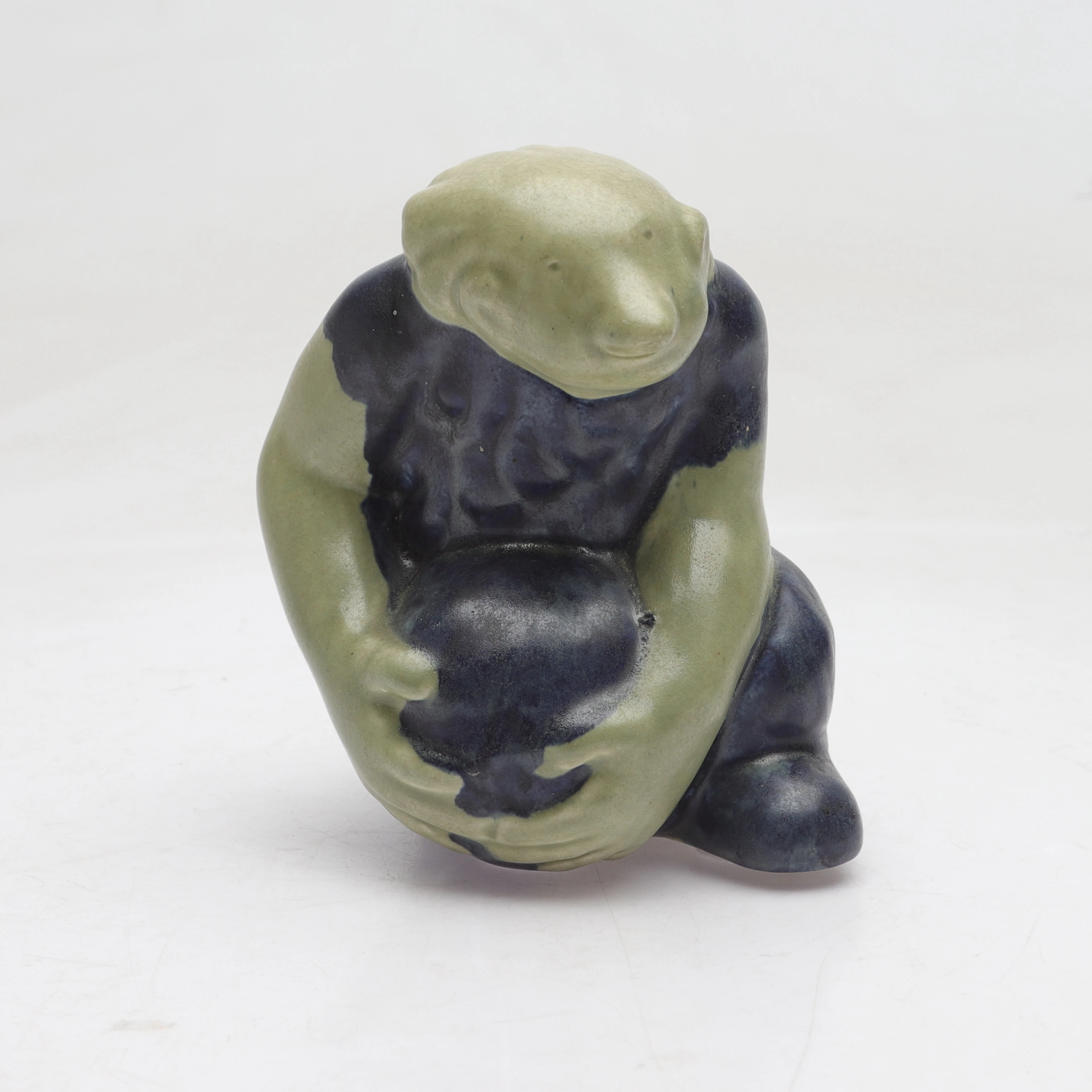ÅKE HOLM. Skulptur, glaserad keramik, Troll, signerad.