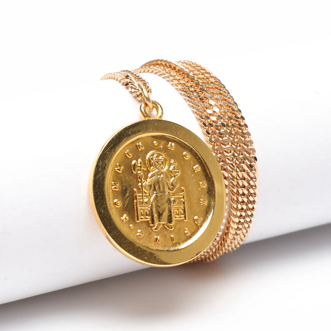 HALSBAND med MEDALJ, S:t Olofsmedaljen, 18K, Guld, vikt cirka 12 gram.
