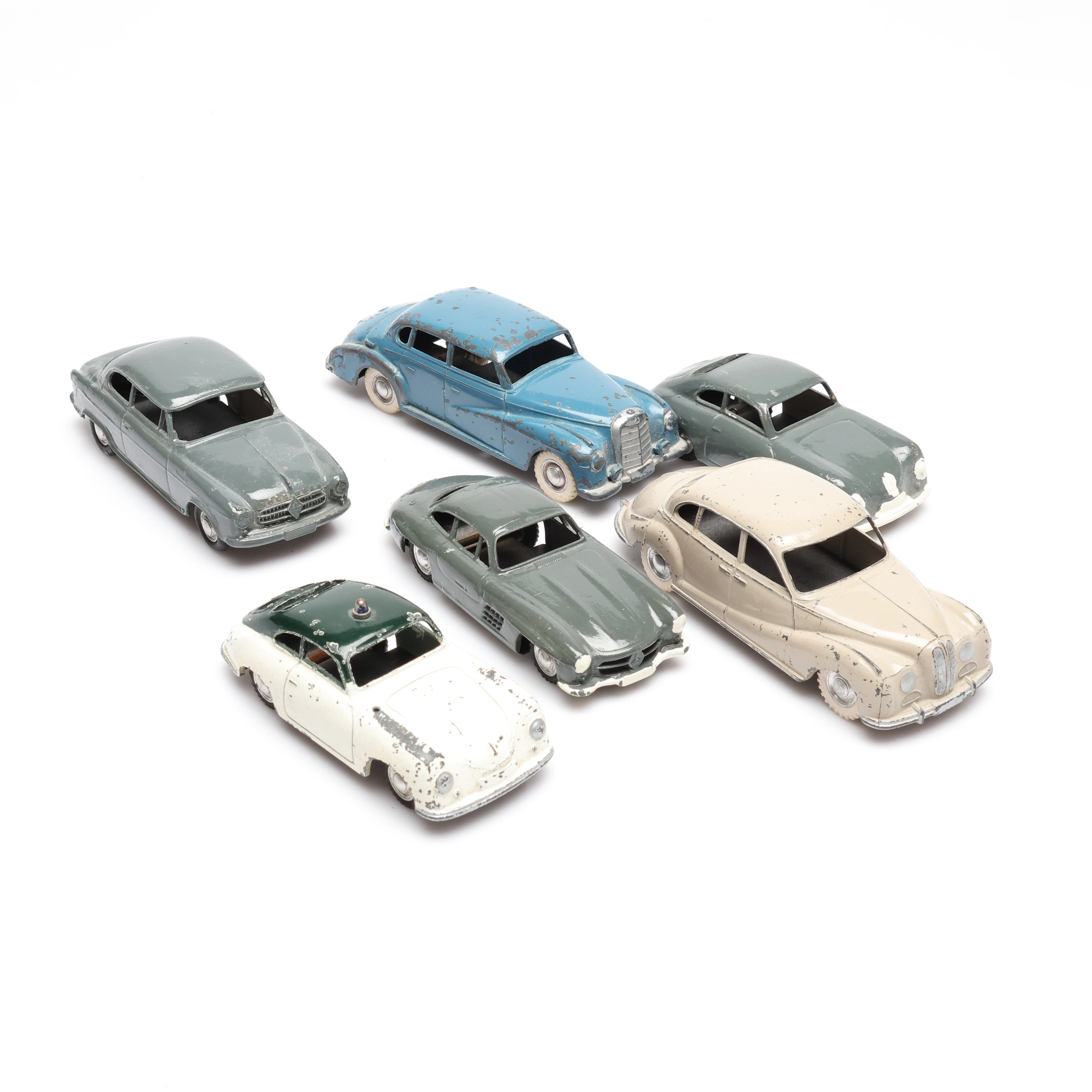 MODELLBILAR, 6 st, metall, Märklin, Tyskland.