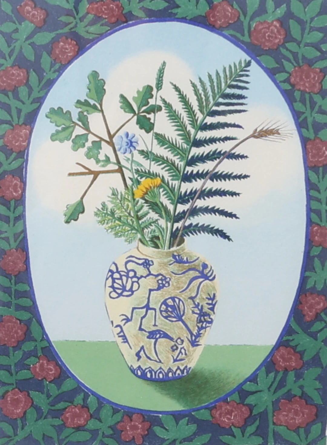 MARIA HILLFON. Blomsterstilleben, litografi, signerad samt numrerad 185/260.