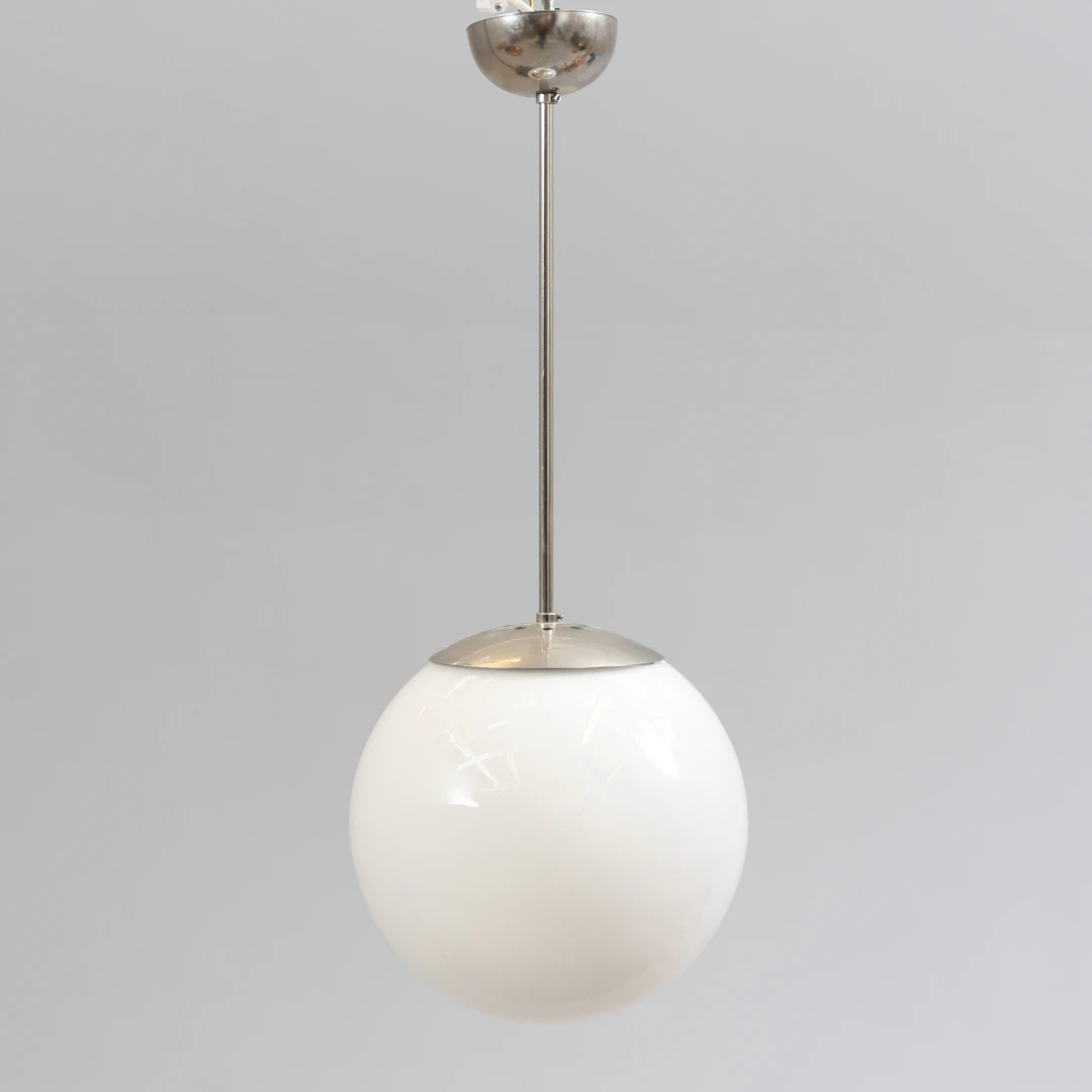 KLOTLAMPA, metall och glas, 1900-tal.