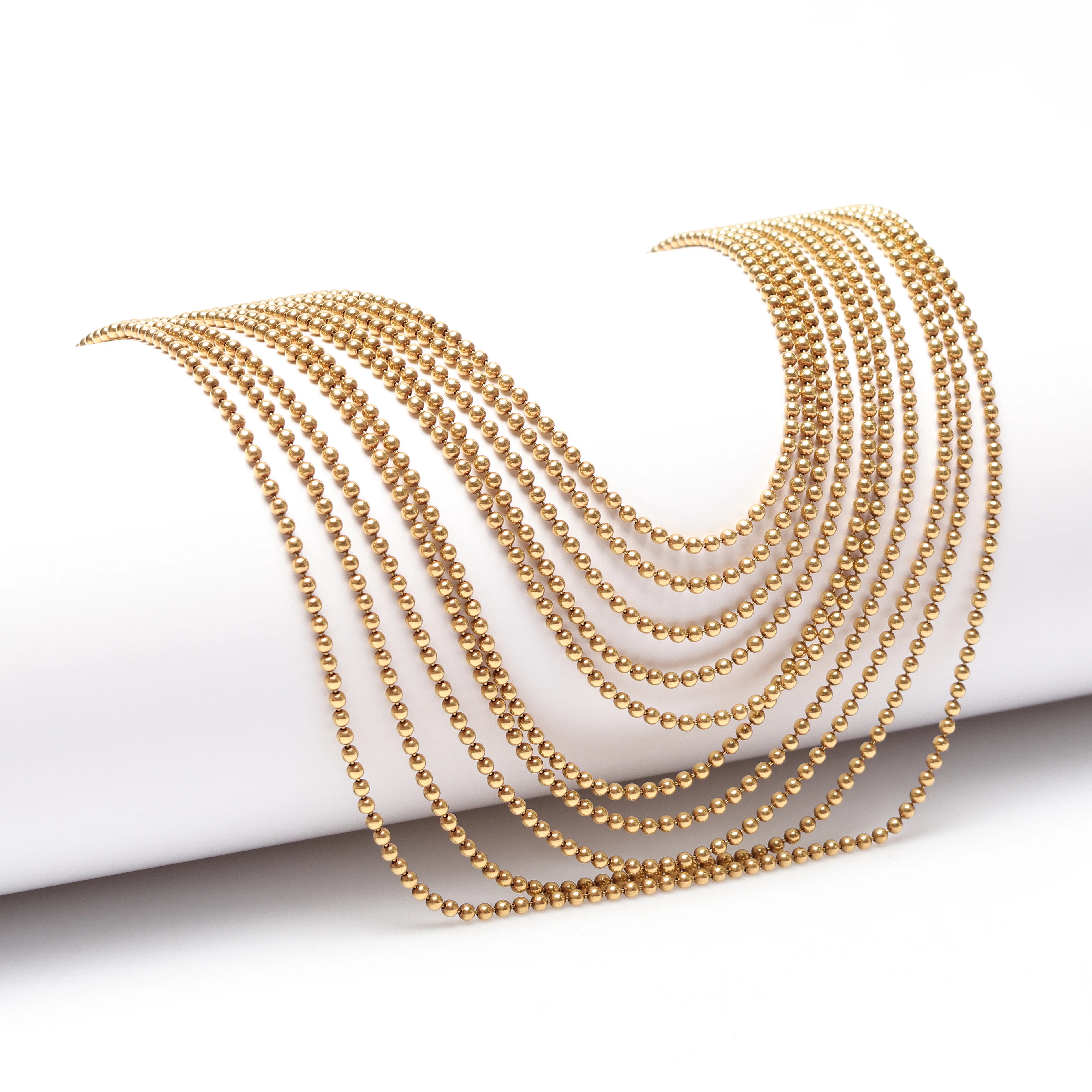 CARTIER. COLLIER,'' Perruque'', flerradigt, 18k guld, ca 97 g, 2007.