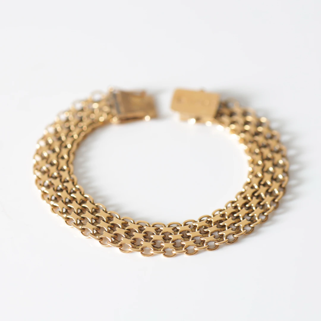 ARMBAND, 18K guld, x-länk, Ädelsmycken Aktiebolag, Stockholm, 1960.