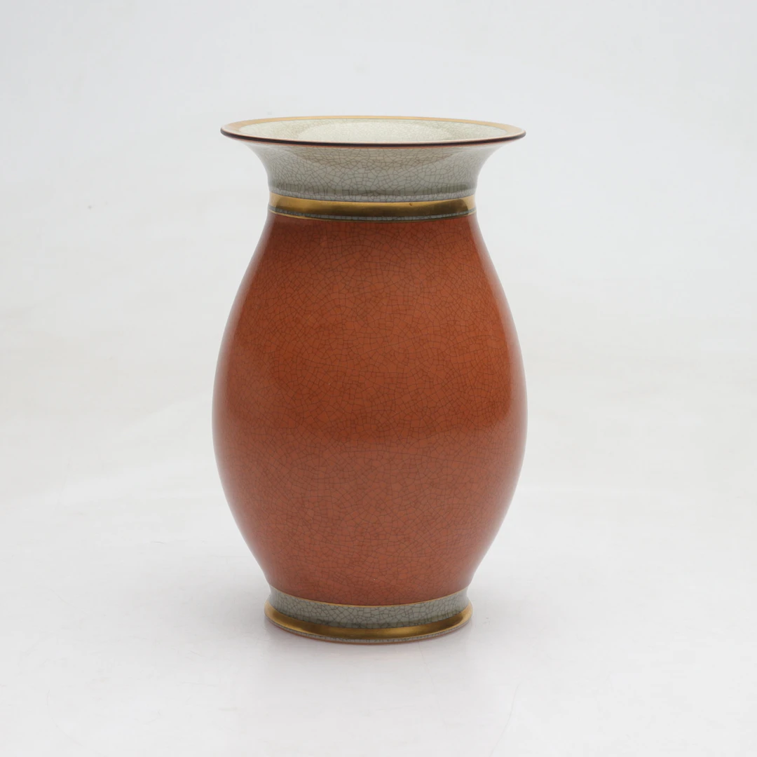 VAS, glaserad keramik, craquelé, Royal Copenhagen, Danmark.