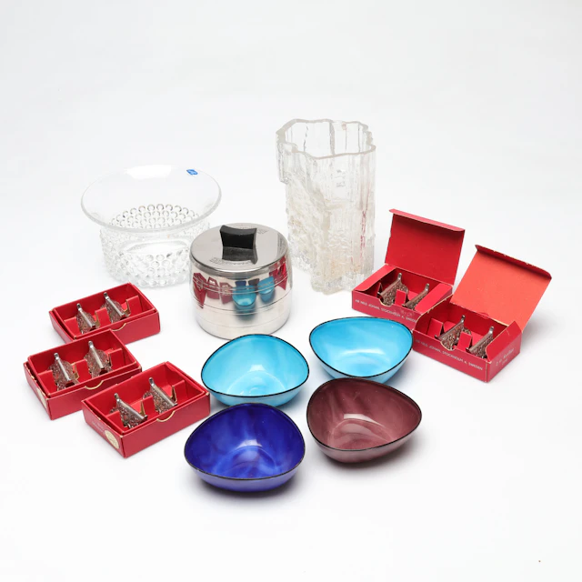 PARTI, 17 delar, bl.a. Iittala, Nils Johan.