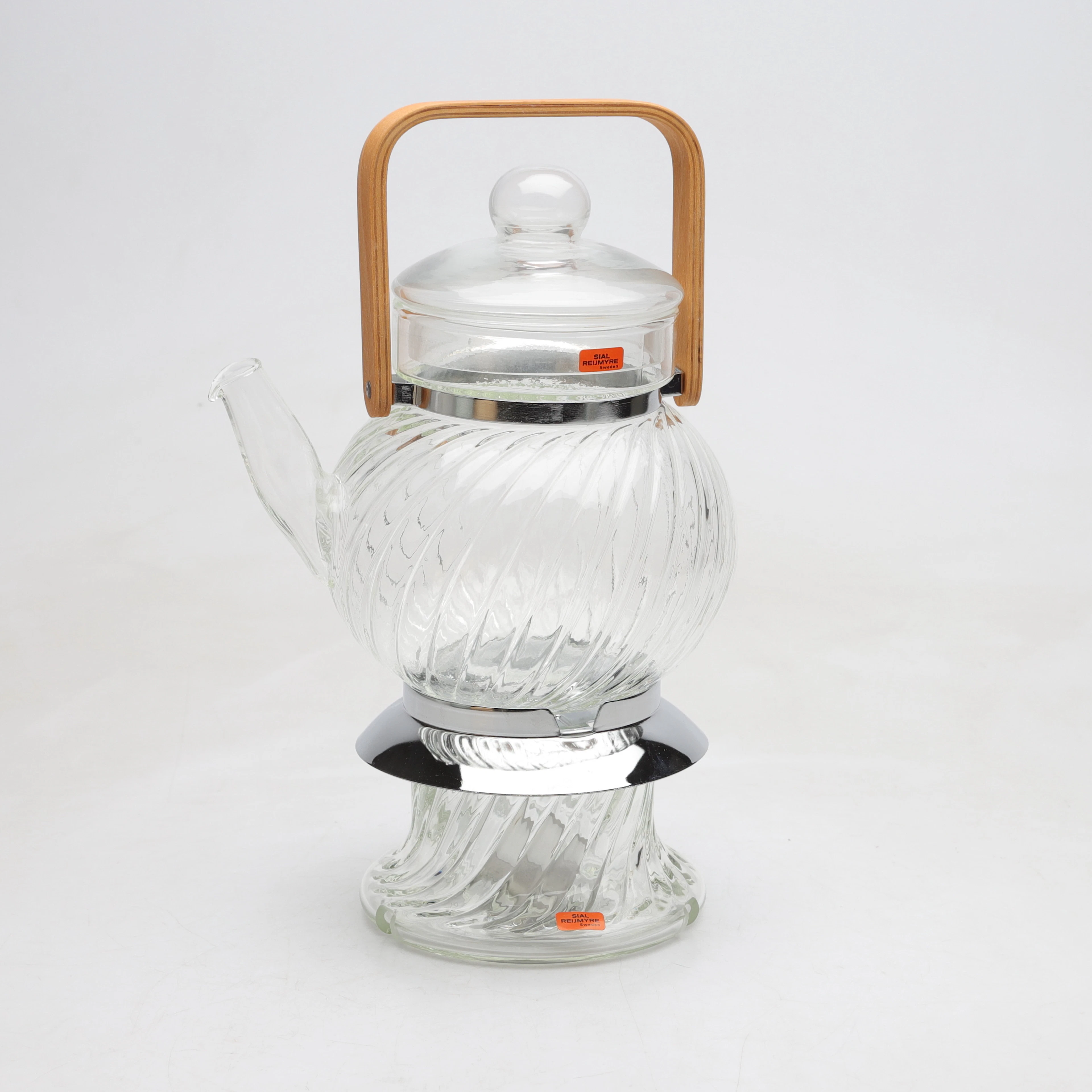 TEKANNA & VÄRMARE, glas, "Sial", Reijmyre, 1900-talets andra hälft.