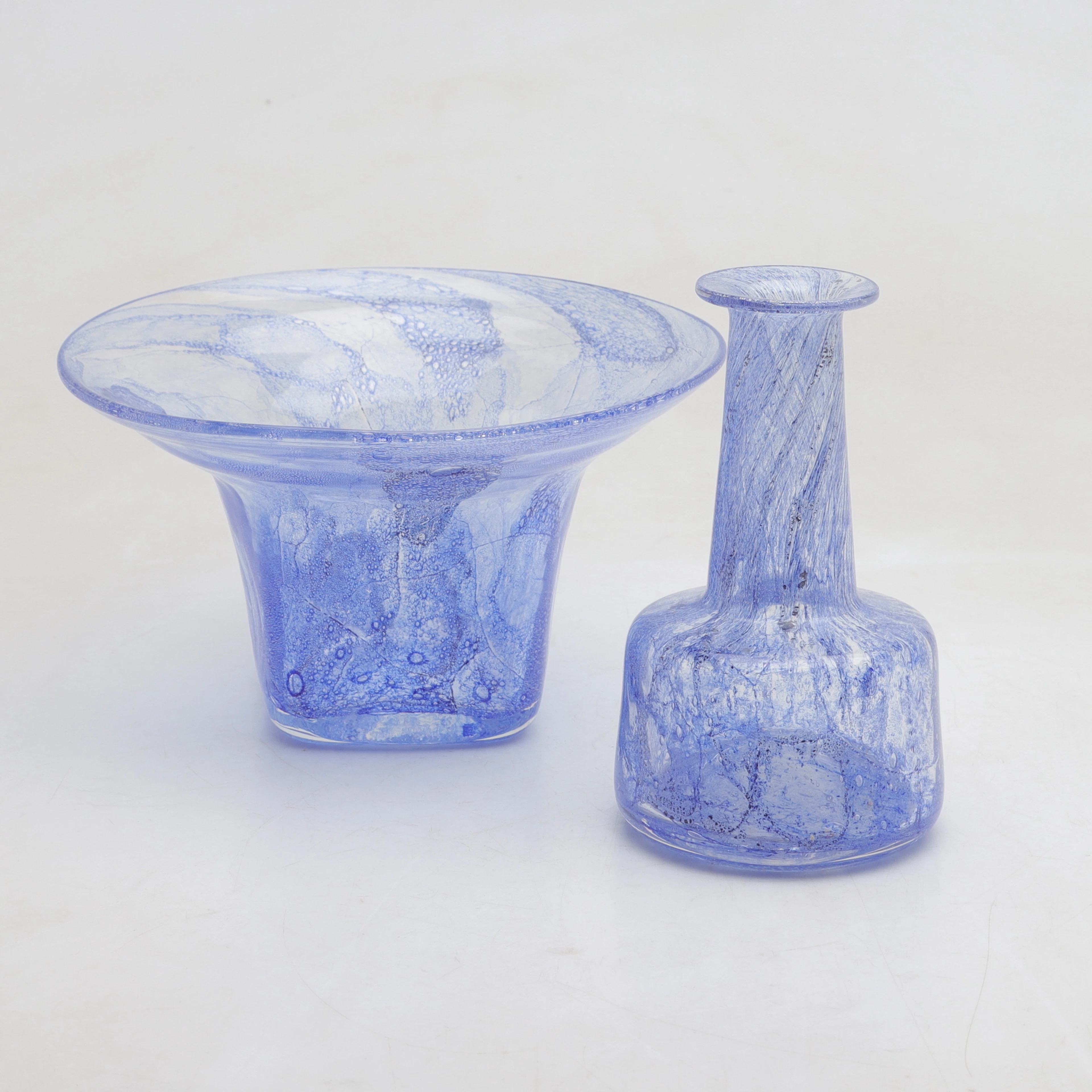 HANS-CHRISTIAN WAGNER. vas & skål, glas, Björkshults Glasbruk, Sverige