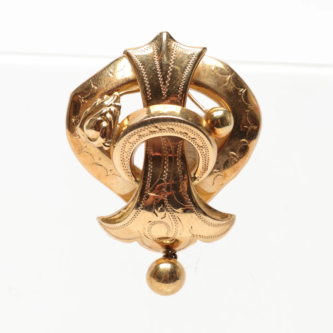 DRÄKTBROSCH, 18K, 7,5g, Juvelfabriken Ab, 1948.