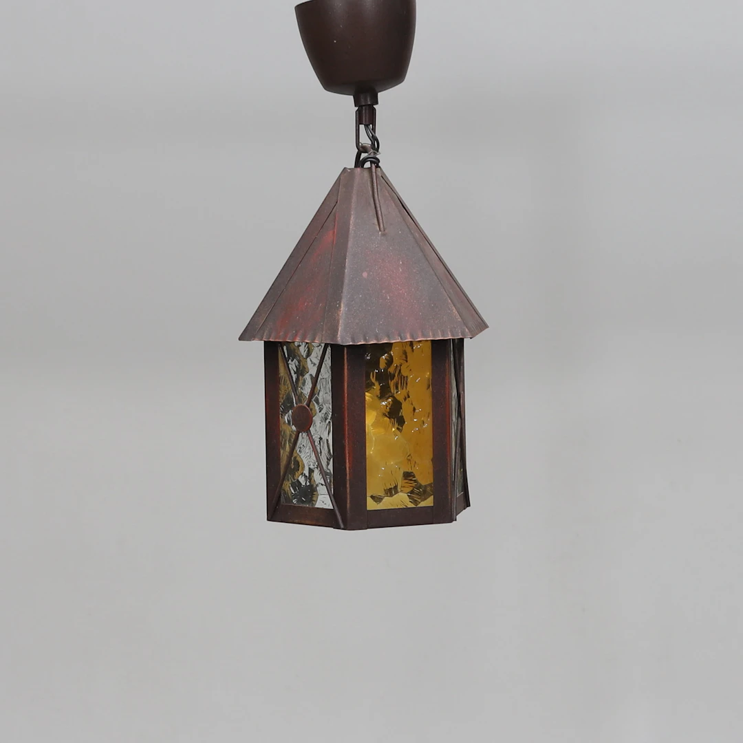 TAKLAMPA, metall/glas, 1900-talets andra hälft.