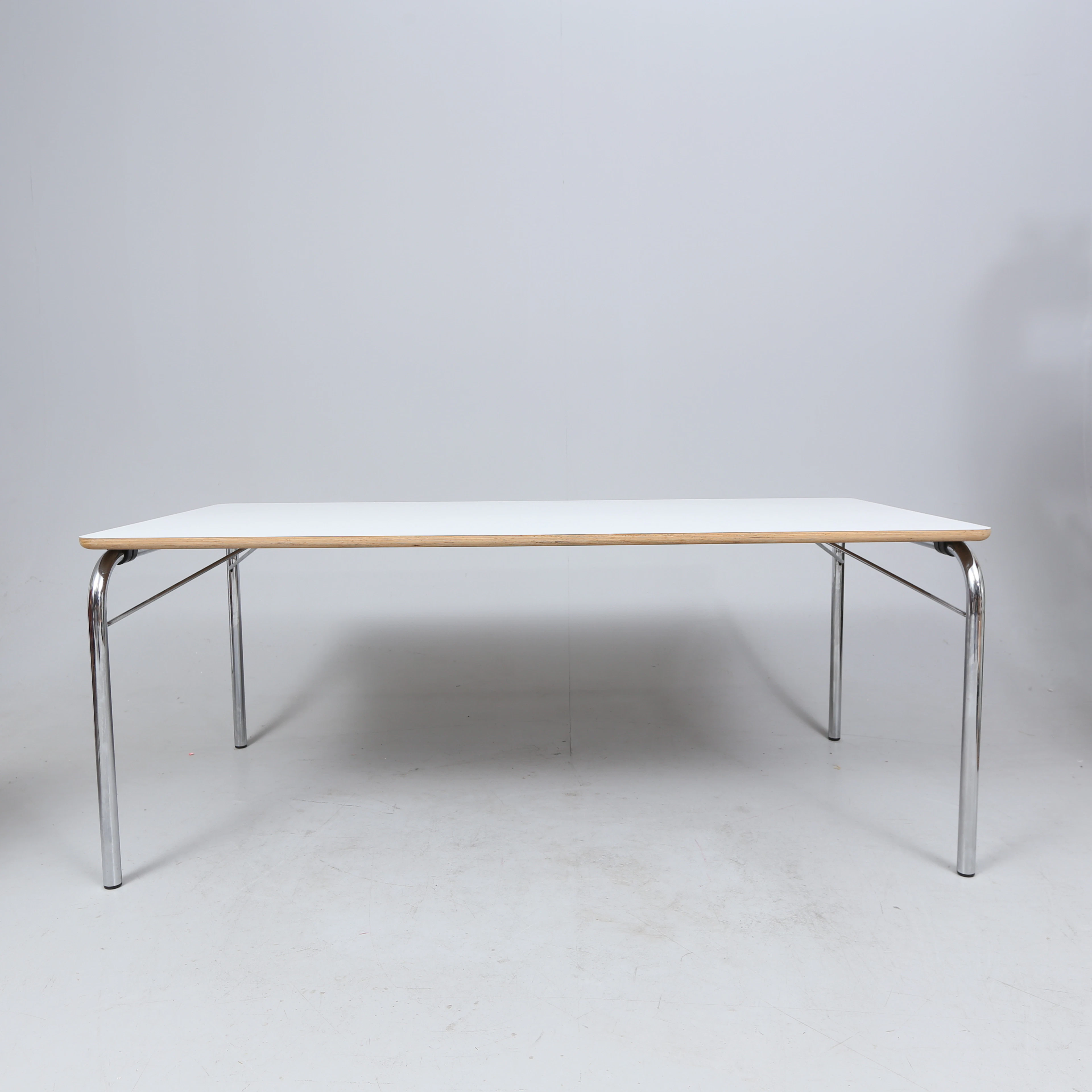 MATBORD, laminat och kromad metall, fällbart, Lammhults, 1981.