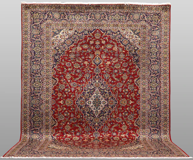 ORIENTMATTA. Keshan signerad, 400 x 302 cm.