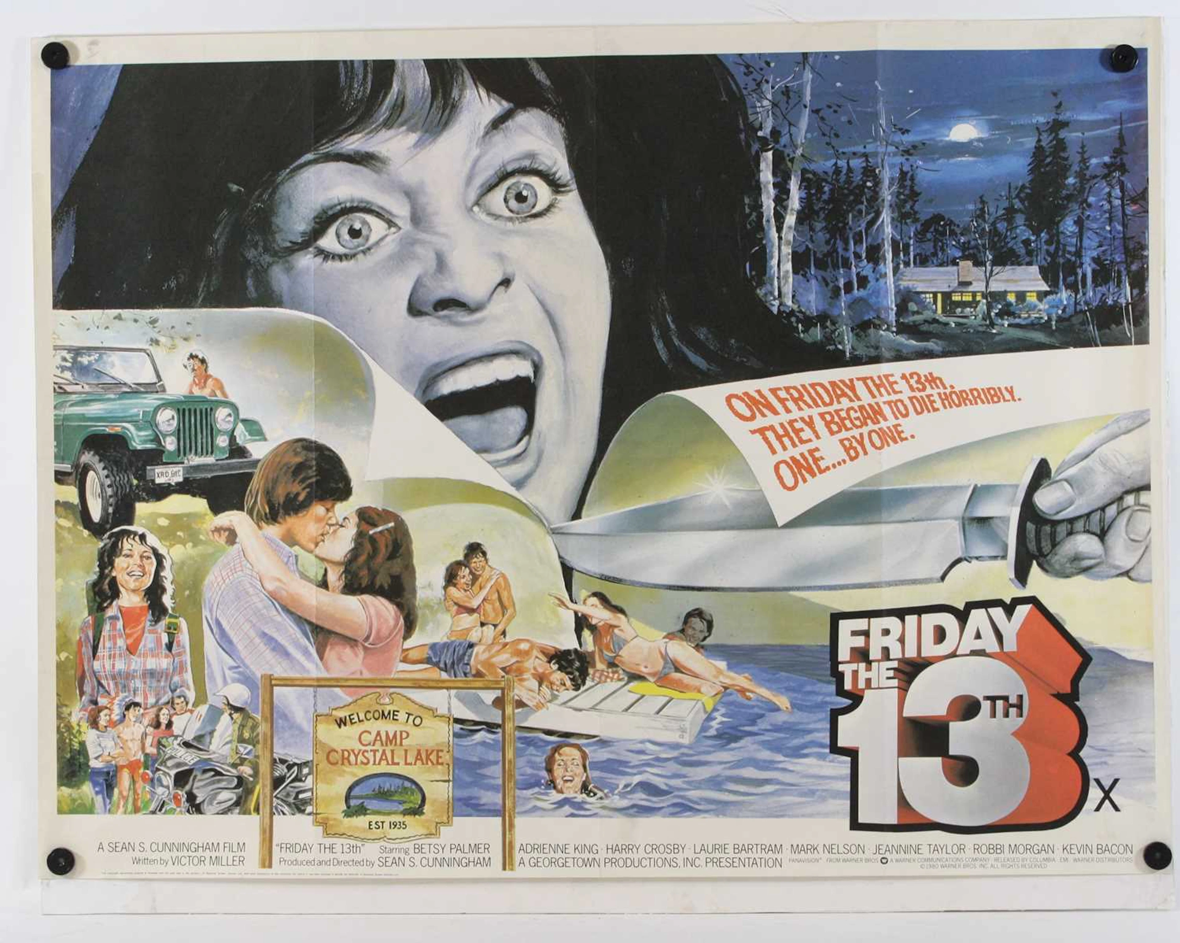 Lot 1081 - Friday The 13th, 1980, UK quad poster