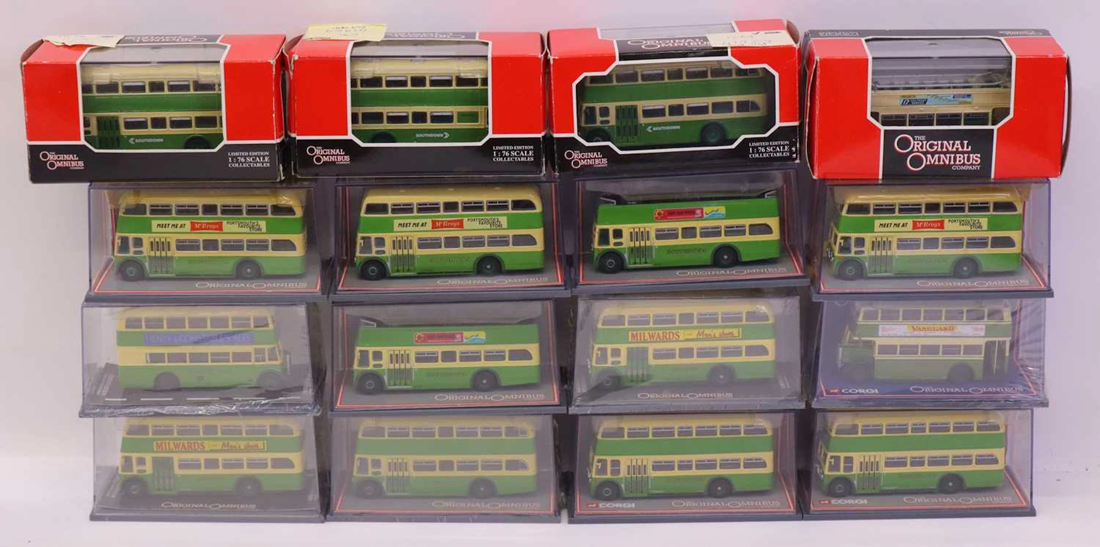 Lot 283 - 16 various boxed Corgi Original Omnibus