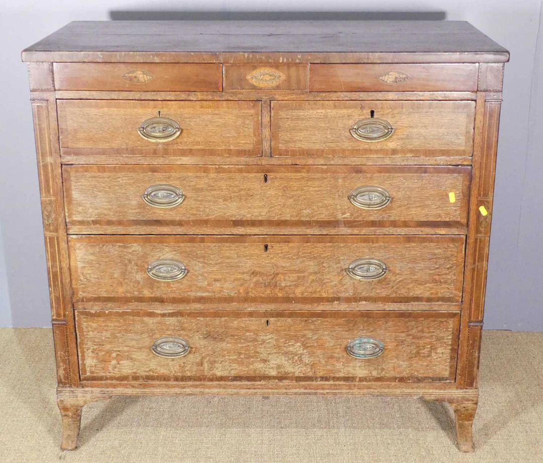 Lot 654 - An early 19th century oak and mahogany