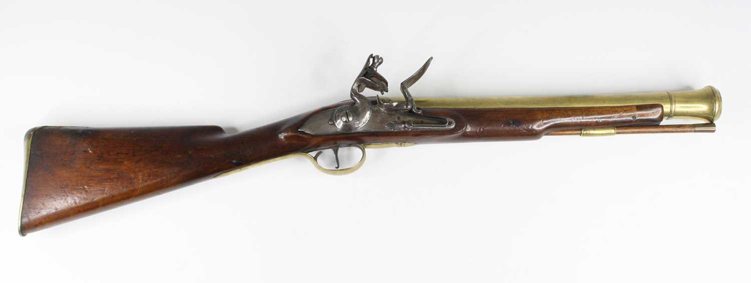 A George III flintlock blunderbuss, the 40cm flared