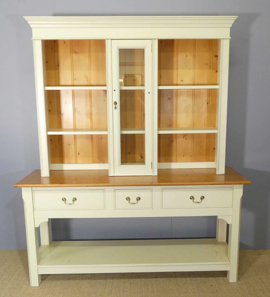 Lot 593 - A contemporary pine and part white painted