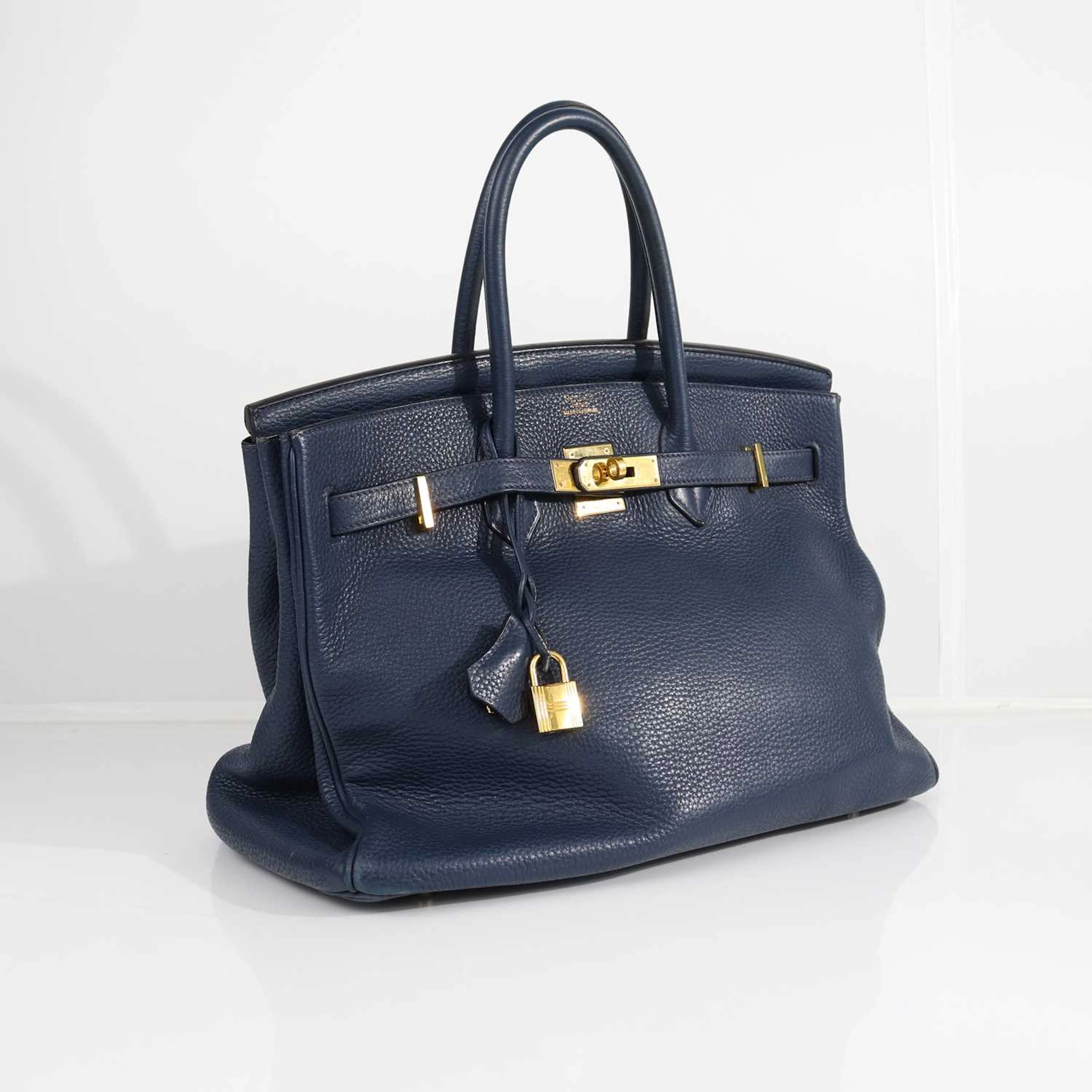Lot 411 - Hermès, a Bleu de Prusse Togo leather Birkin