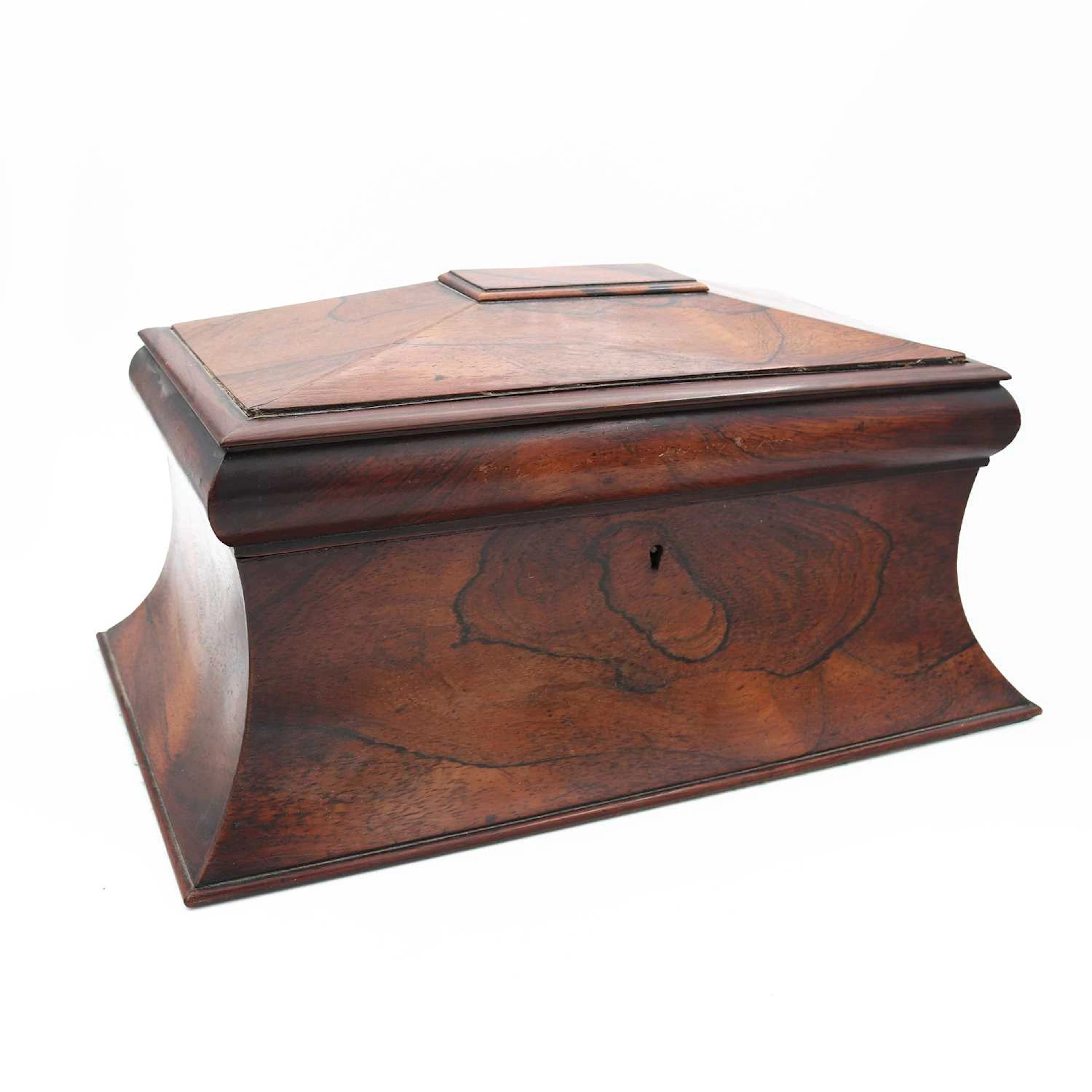 Lot 122 - An early Victorian rosewood tea caddy, of