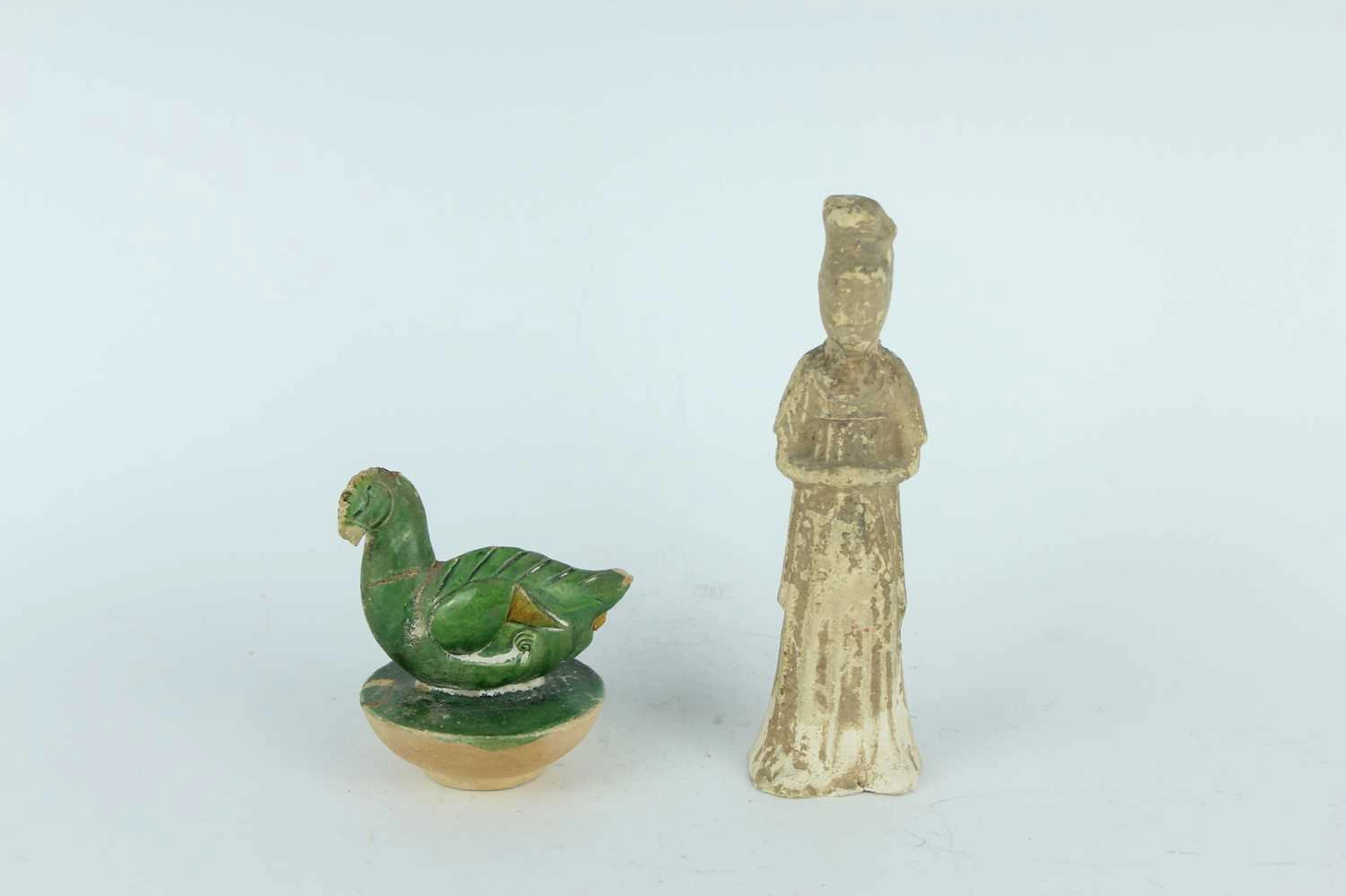 Lot 67 - Two Chinese terracotta figures, Tang dynasty