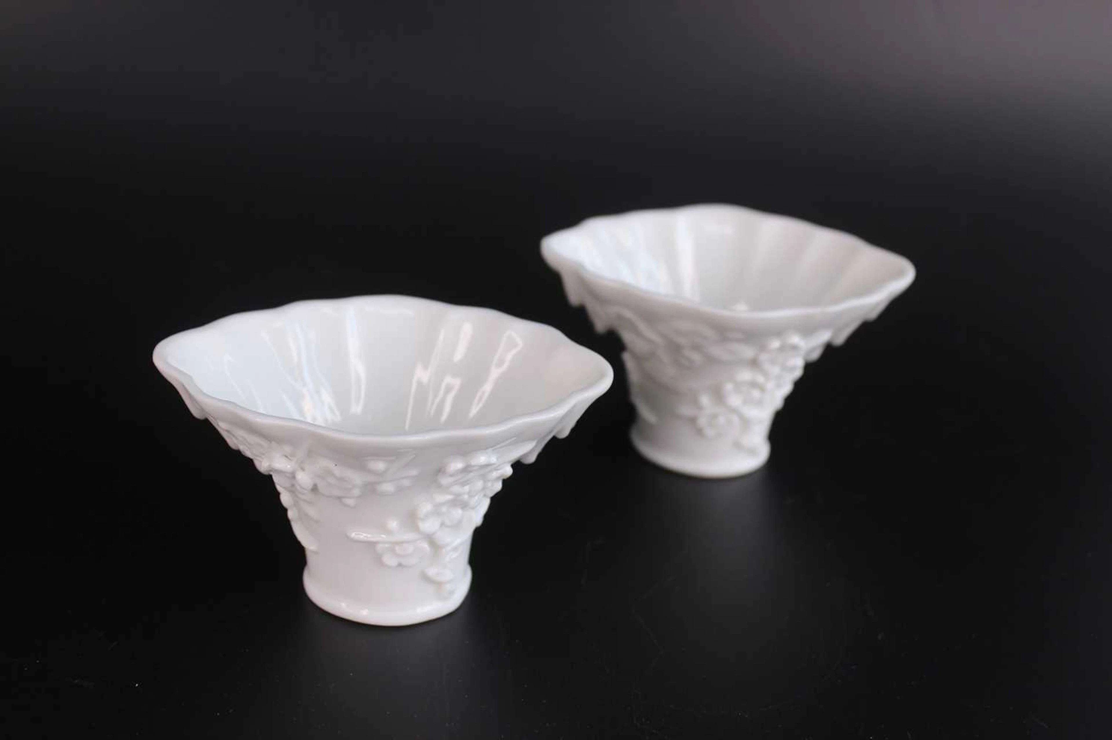 Lot 48 - A Pair of Chinese Blanc de Chine Rhinoceros