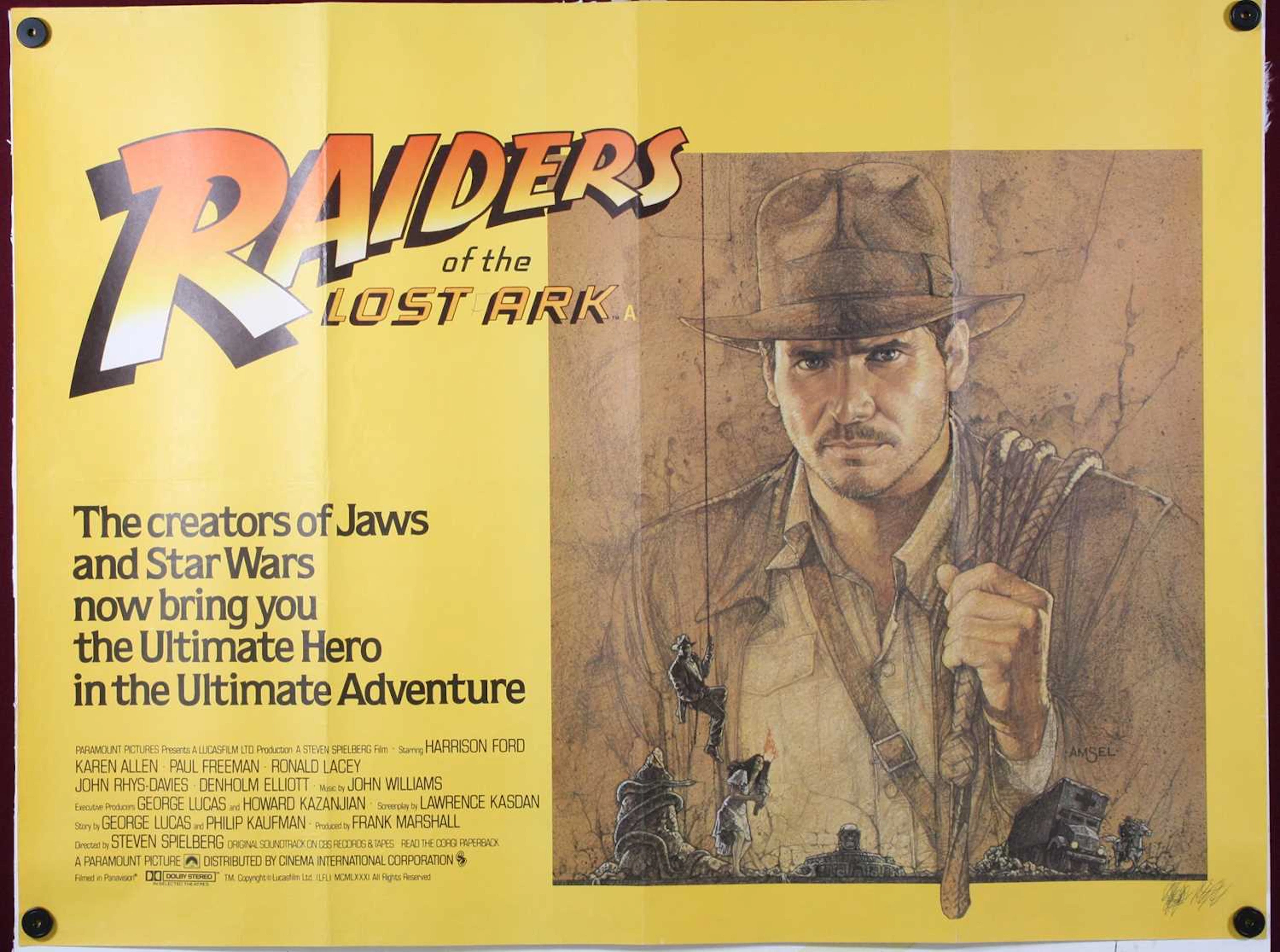 Lot 1011 - Raiders Of The Lost Ark, 1981 UK quad film