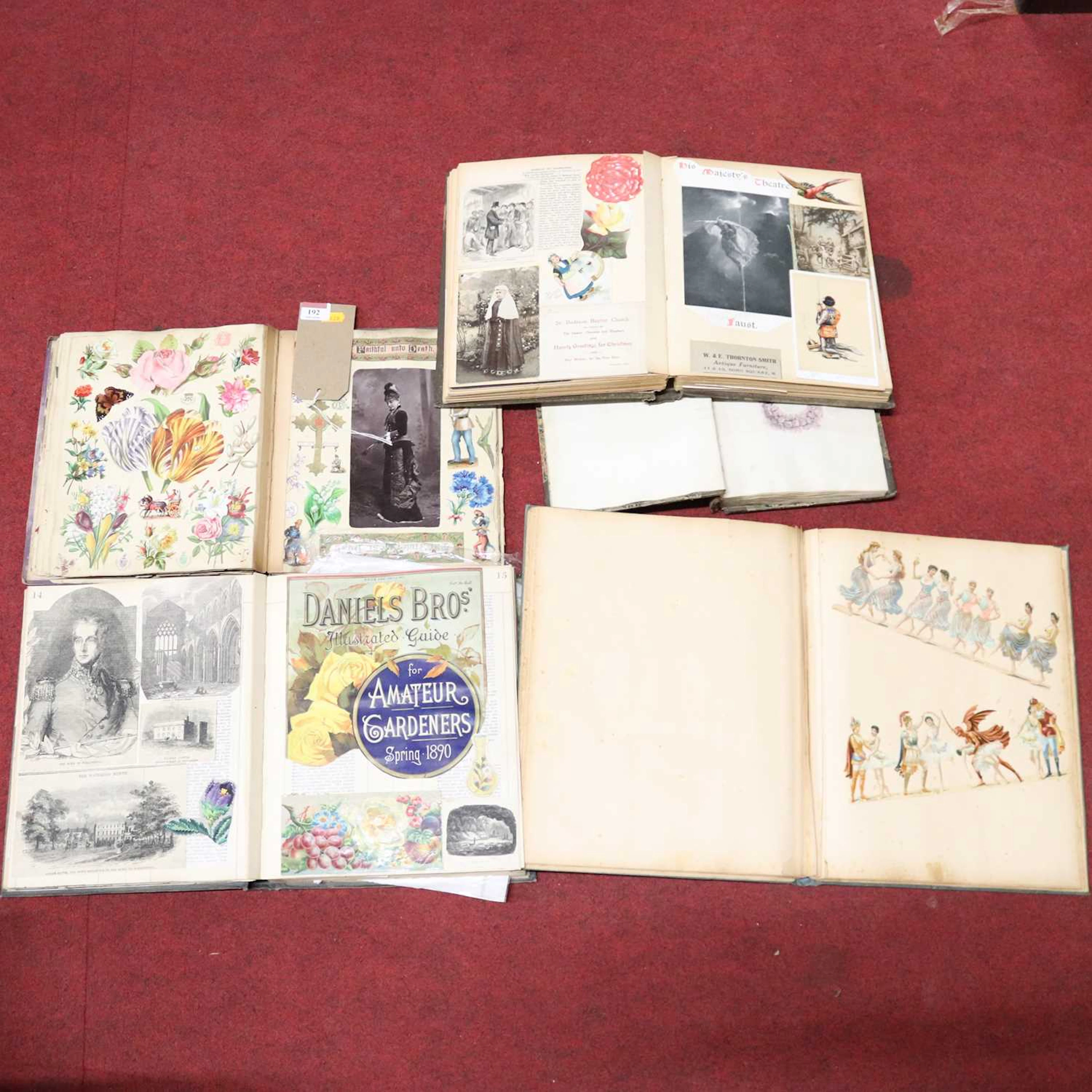 Lot 192 - A Victorian leather-bound scrapbook