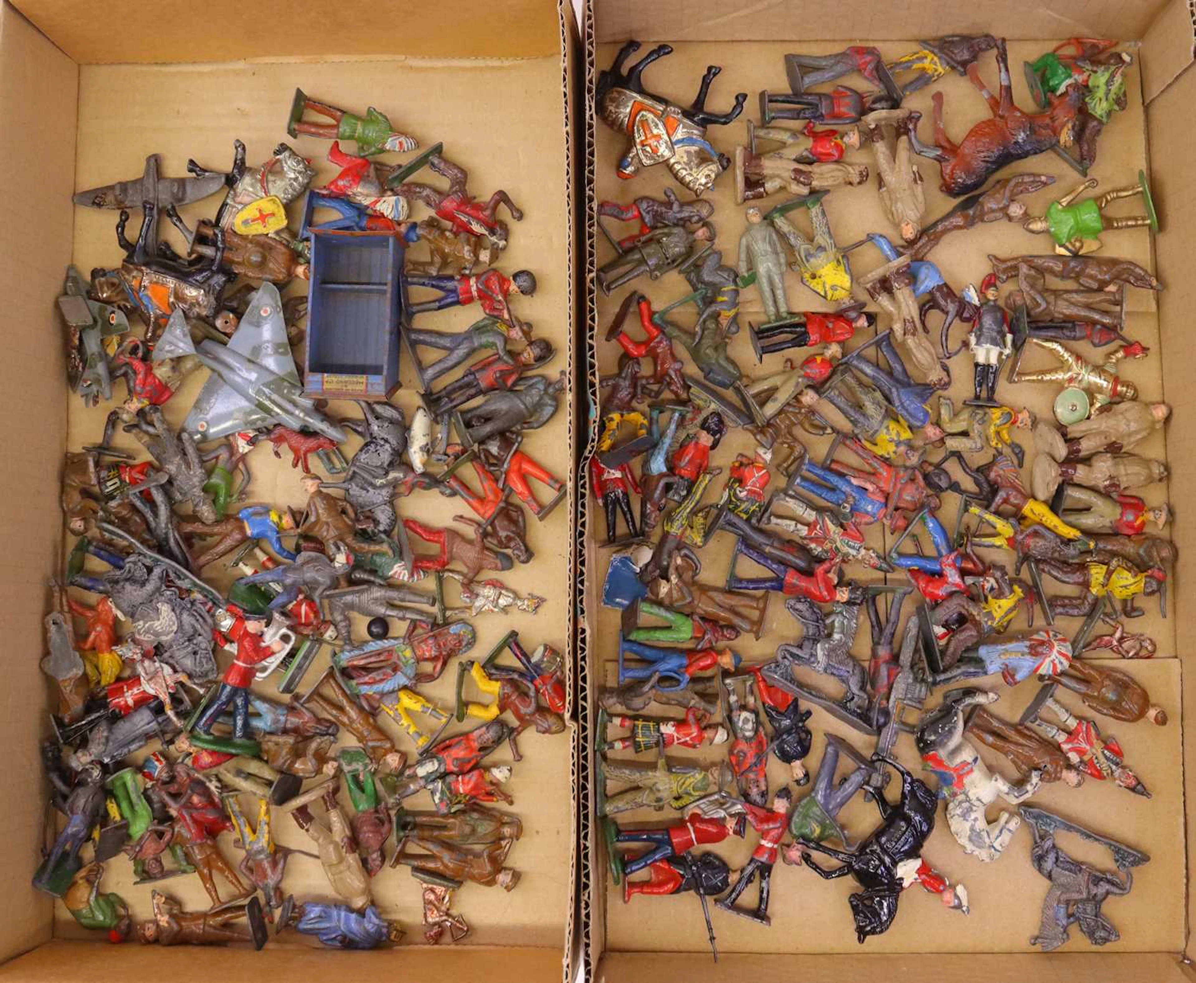 Lot 304 - 2 trays containing a collection of lead