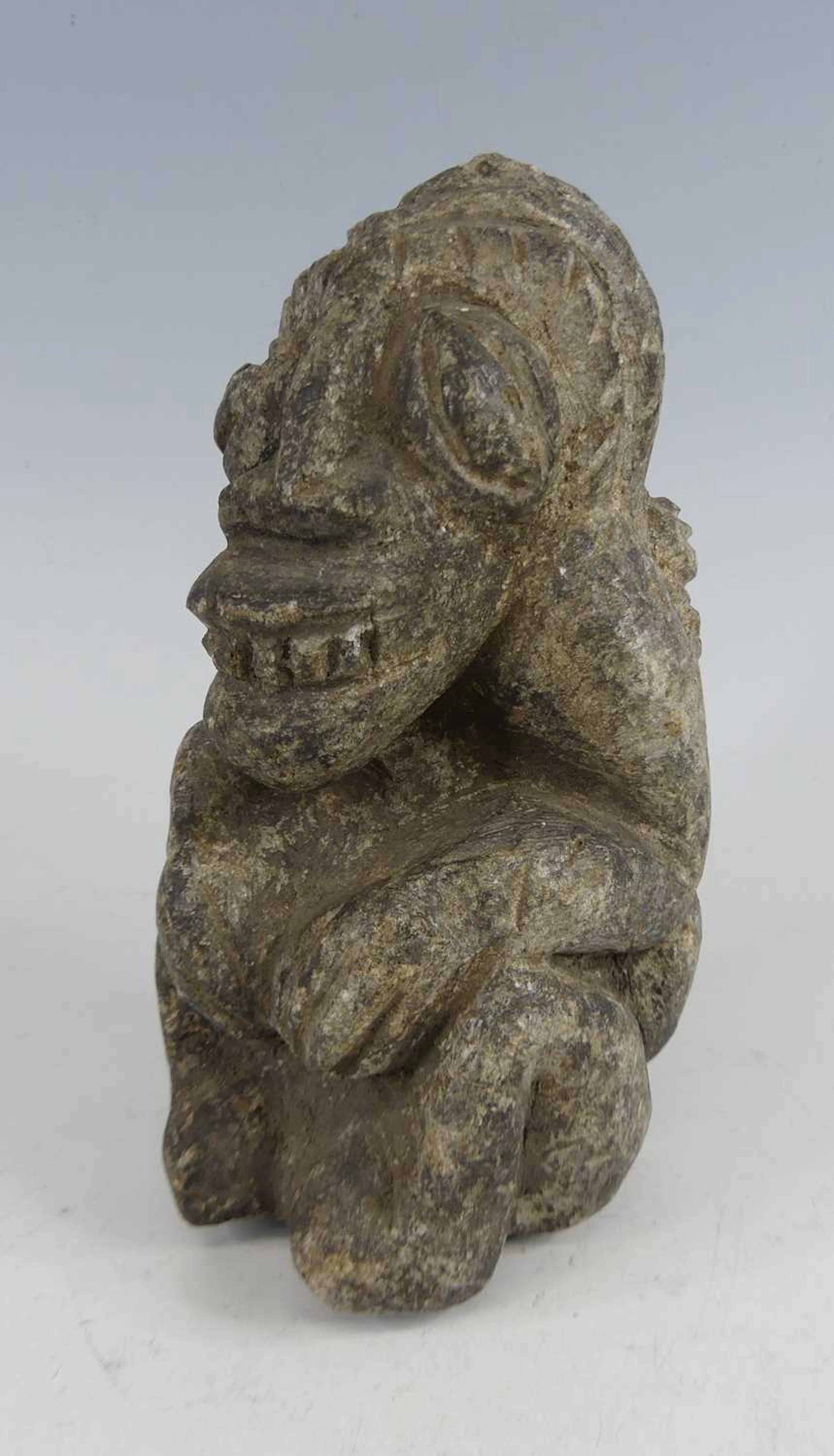 Lot 2343 - An Olmec pre-Columbian stone carving of a